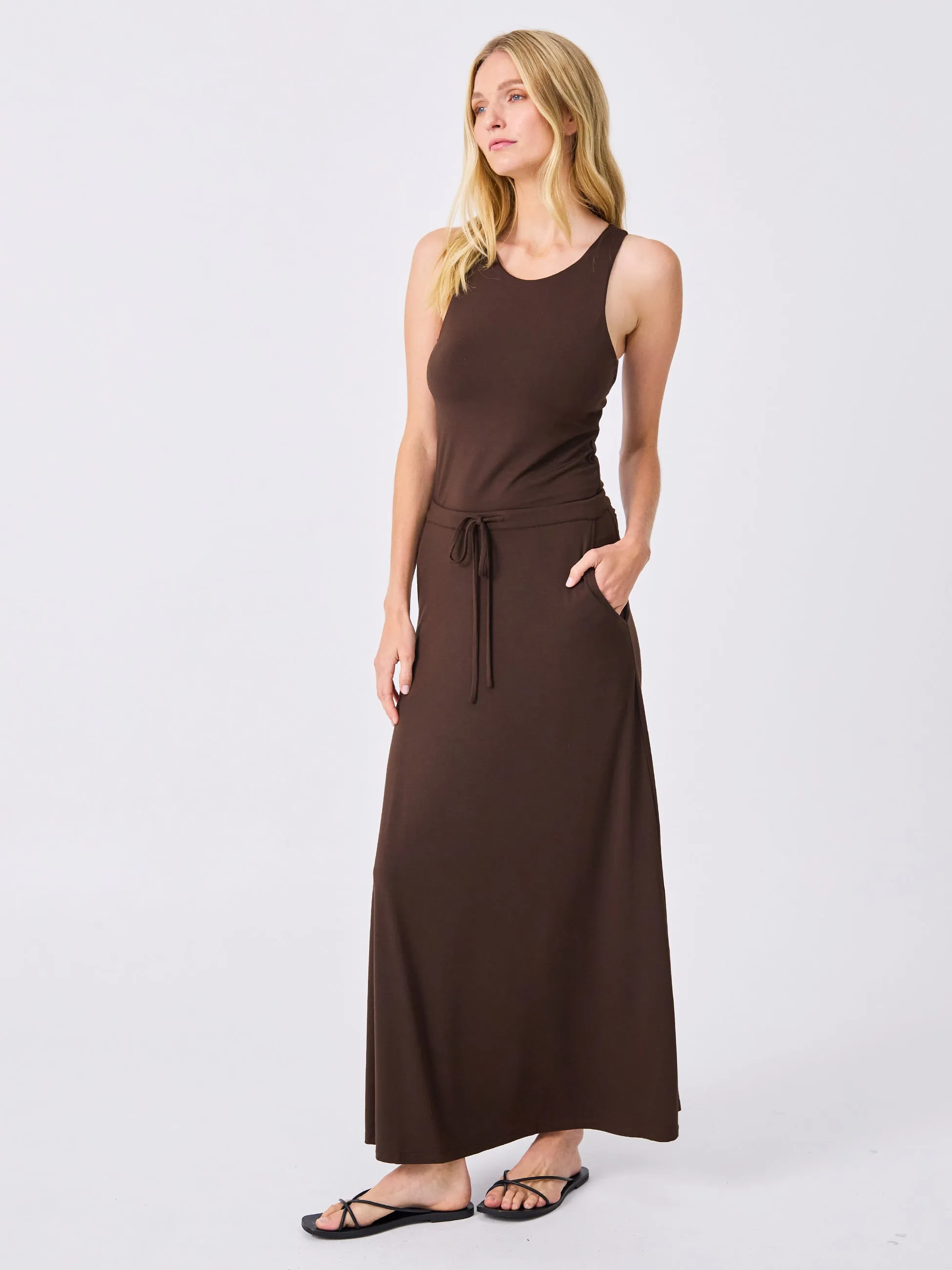 Ultimate Maxi Skirt - Coffee Bean sold by Dharma Bums