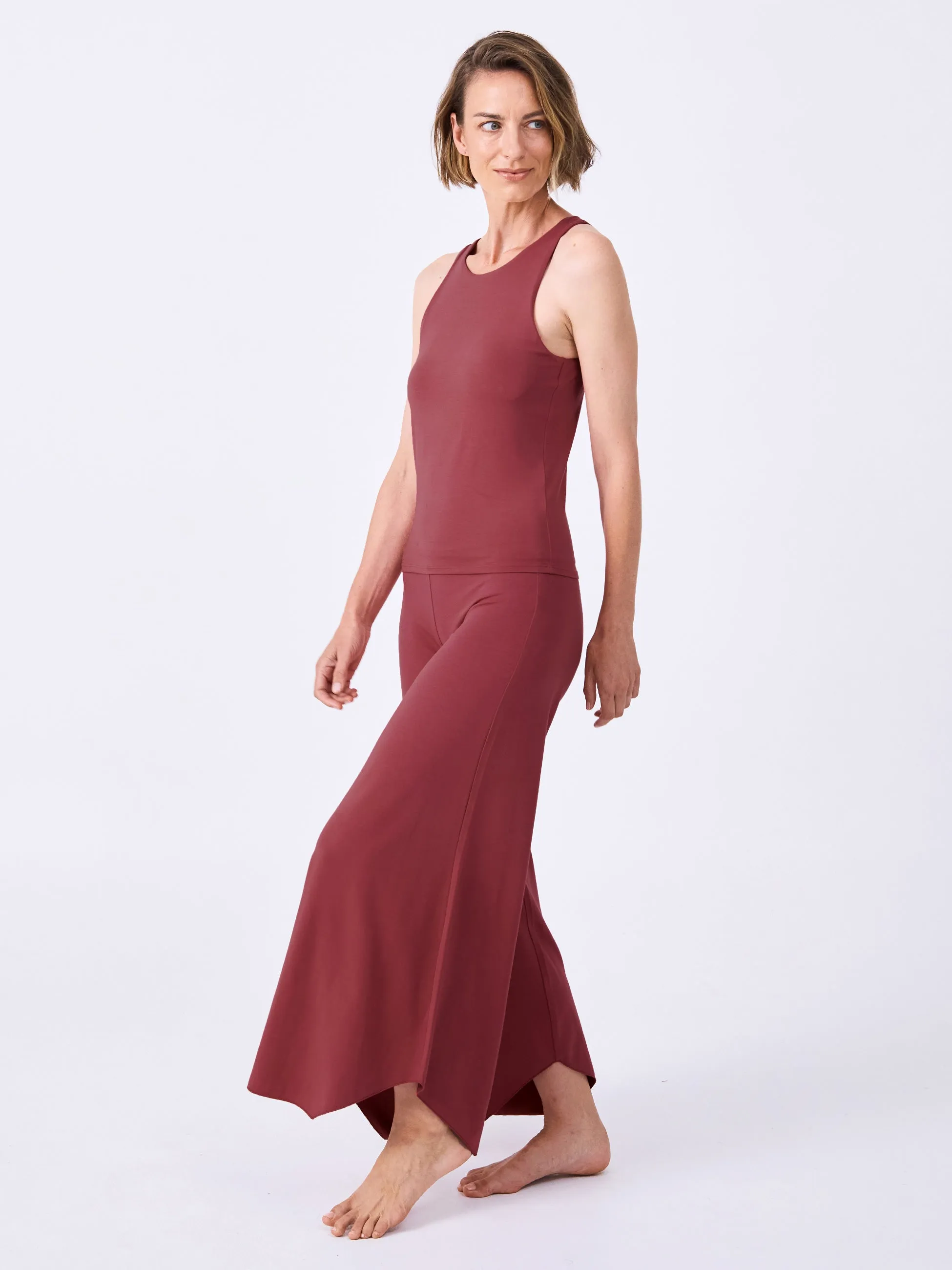 Modal Tulip Flare Pant - Earth Red sold by Dharma Bums product image thumbnail 3