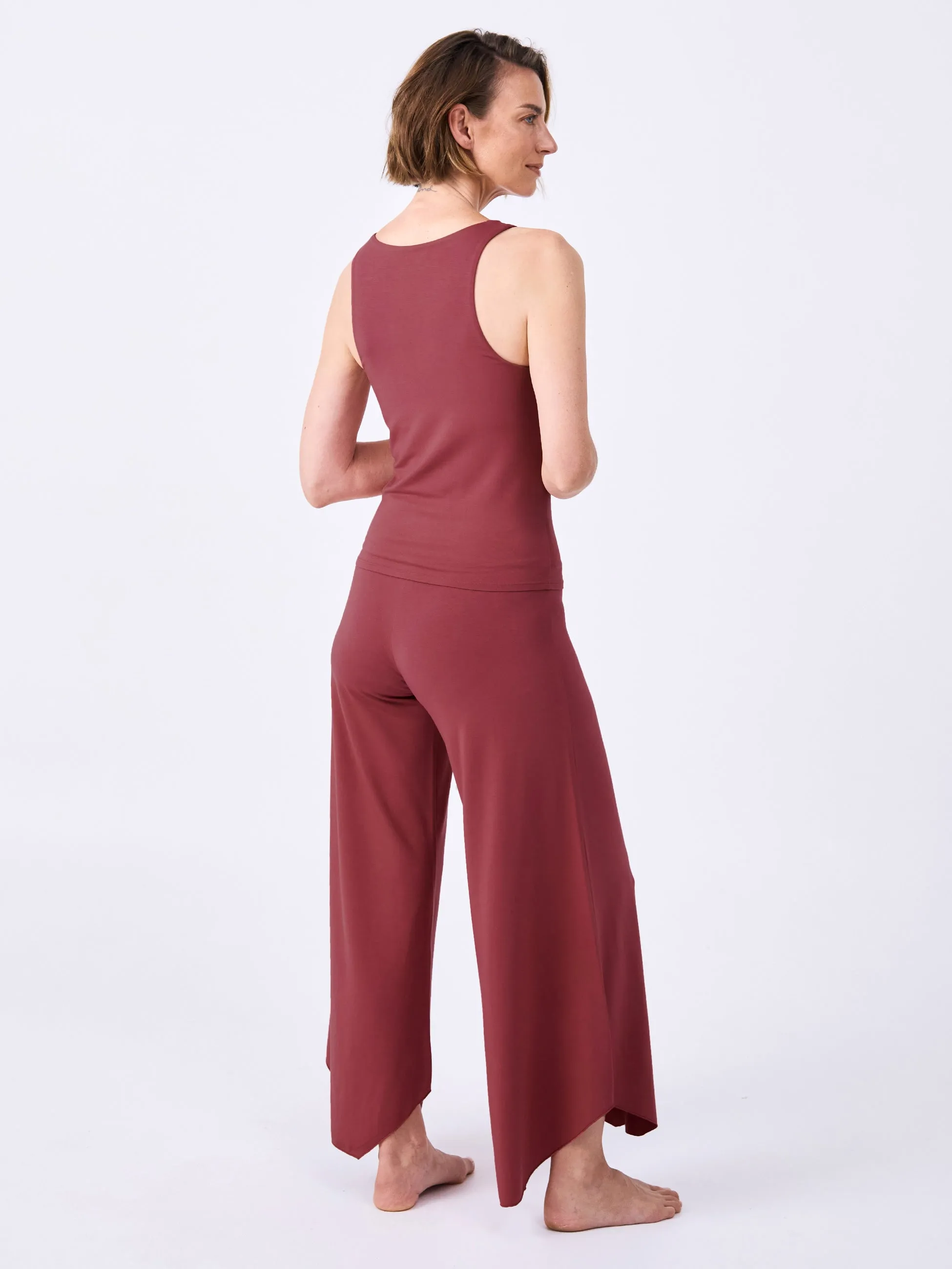 Modal Tulip Flare Pant - Earth Red sold by Dharma Bums product image thumbnail 5