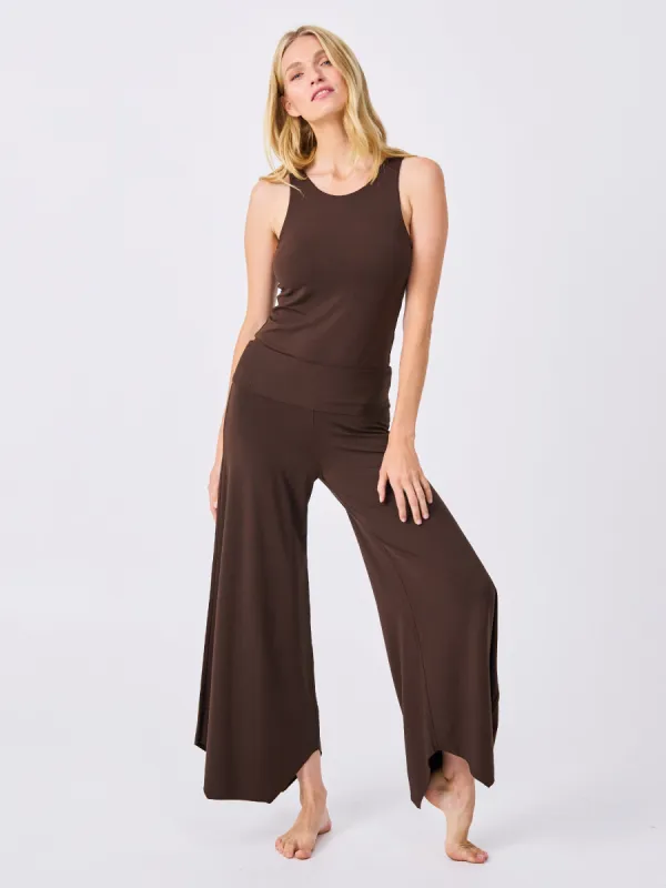 Modal Tulip Flare Pant - Coffee Bean sold by Dharma Bums