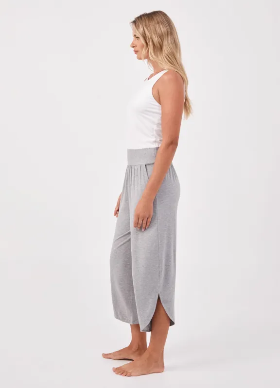 The Curve Hem Pant - Melange Grey sold by Dharma Bums