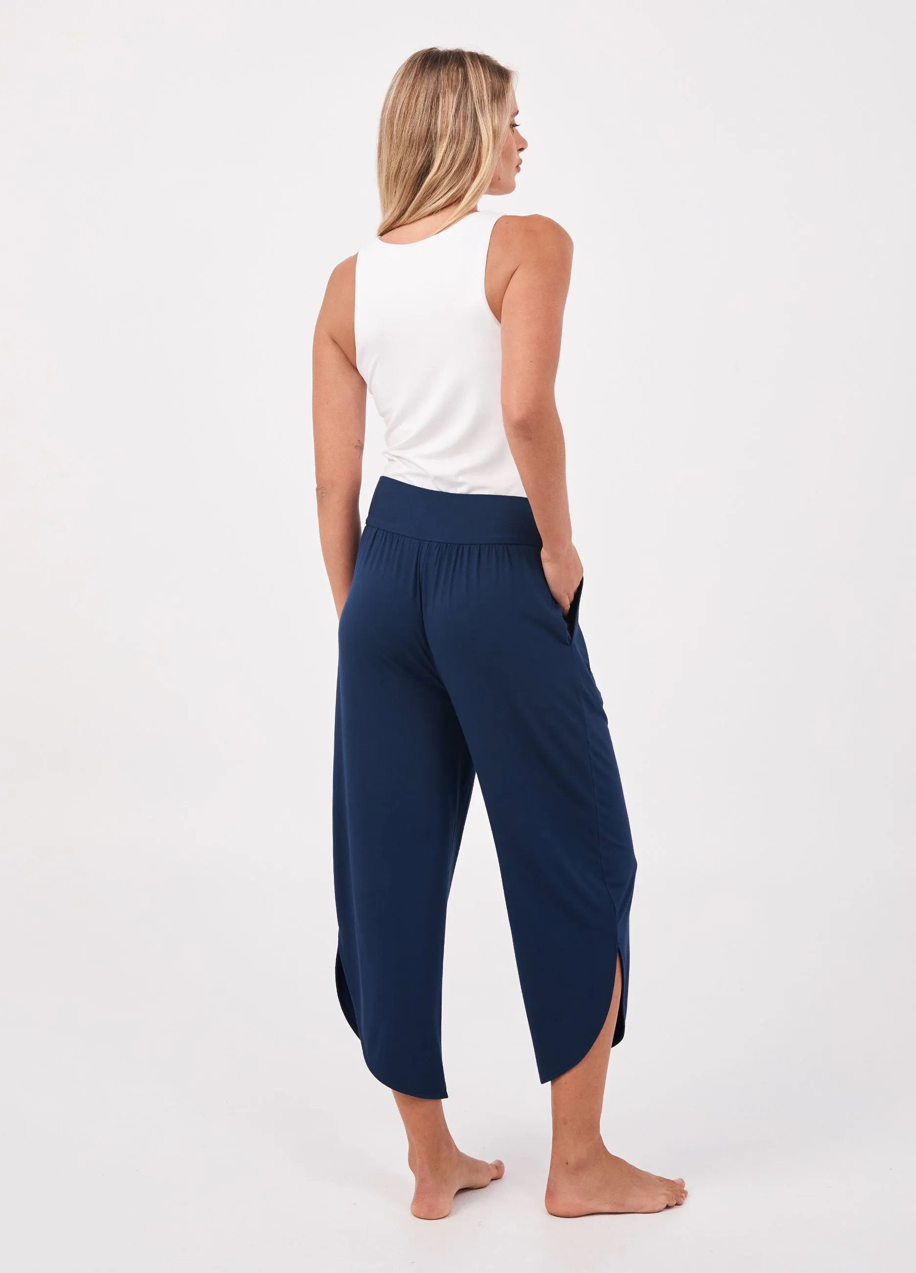 The Curve Hem Pant - Navy sold by Dharma Bums product image thumbnail 3