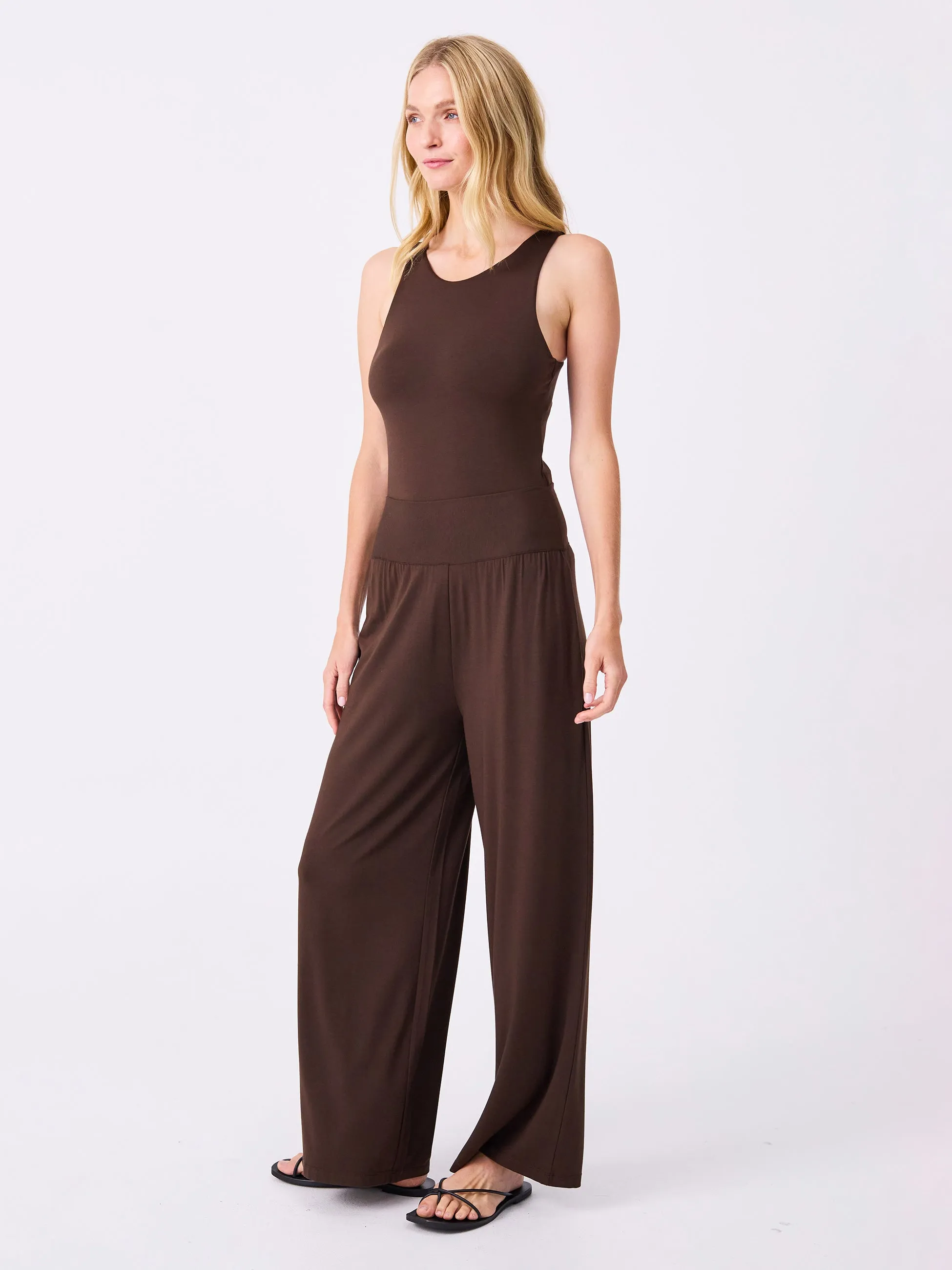 Nomad Modal Wide Leg Pant - Coffee Bean sold by Dharma Bums