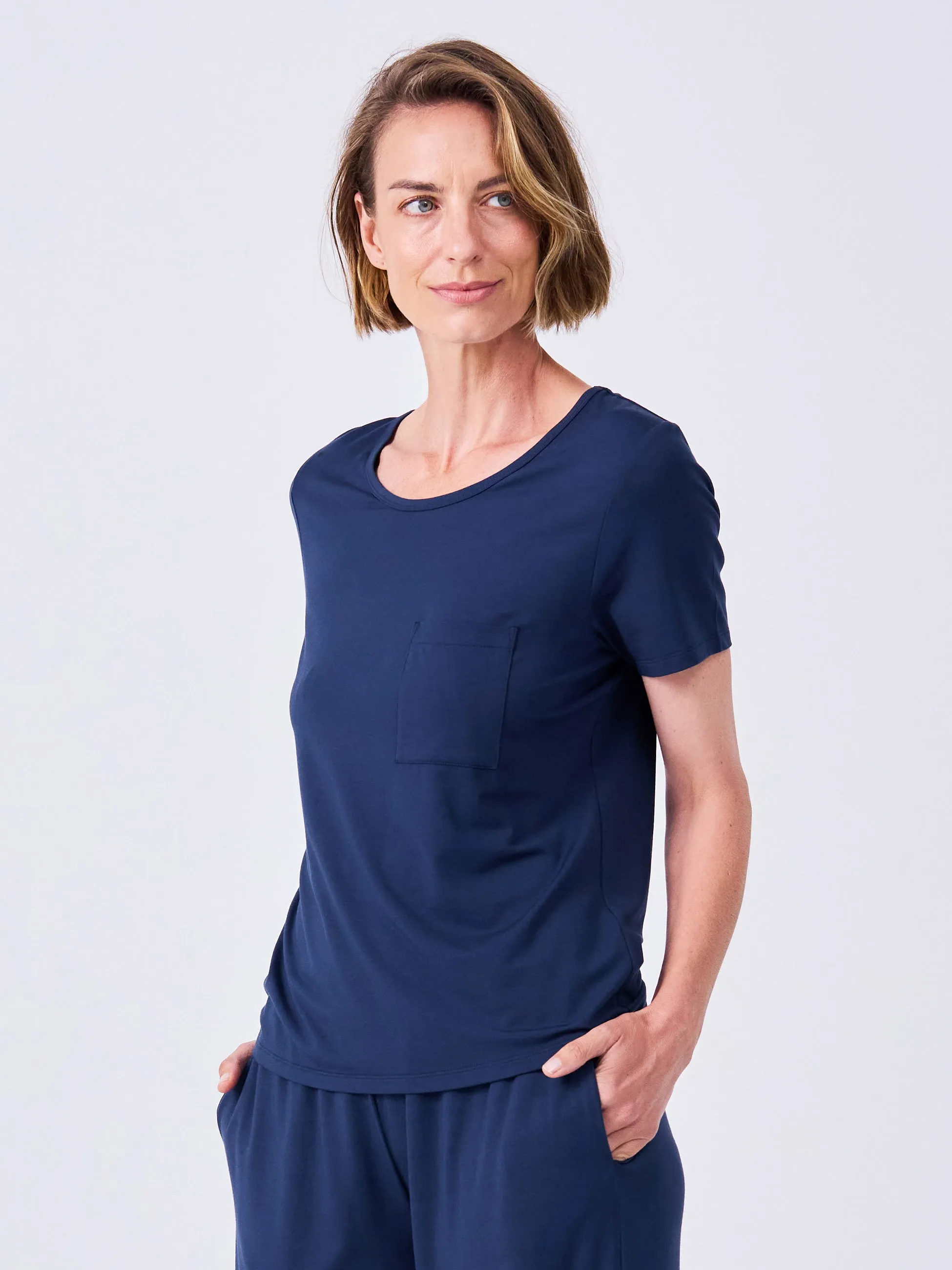 Modal Pocket Tee - Navy sold by Dharma Bums product image thumbnail 2