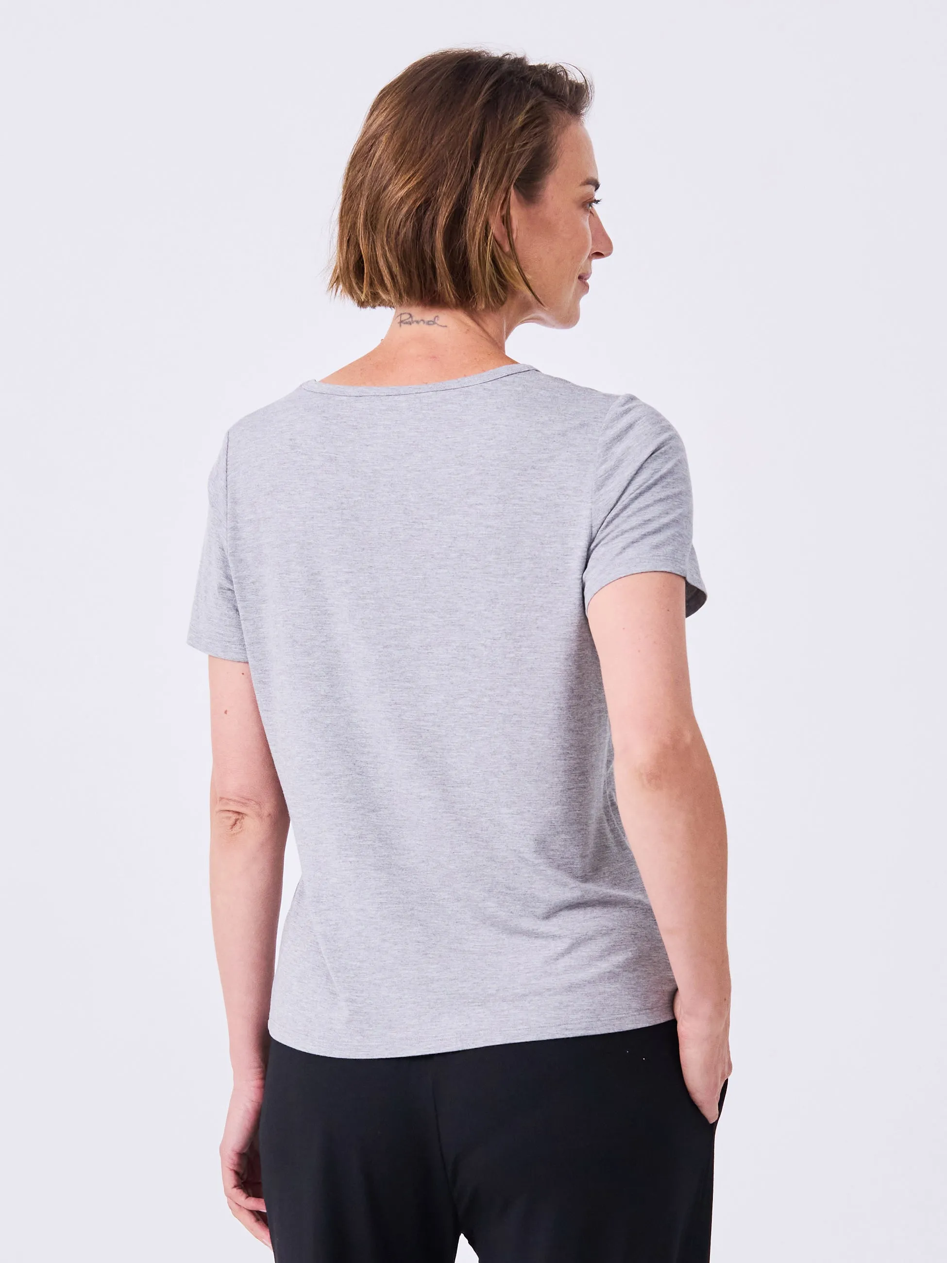 Modal Pocket Tee - Melange Grey sold by Dharma Bums product image thumbnail 3