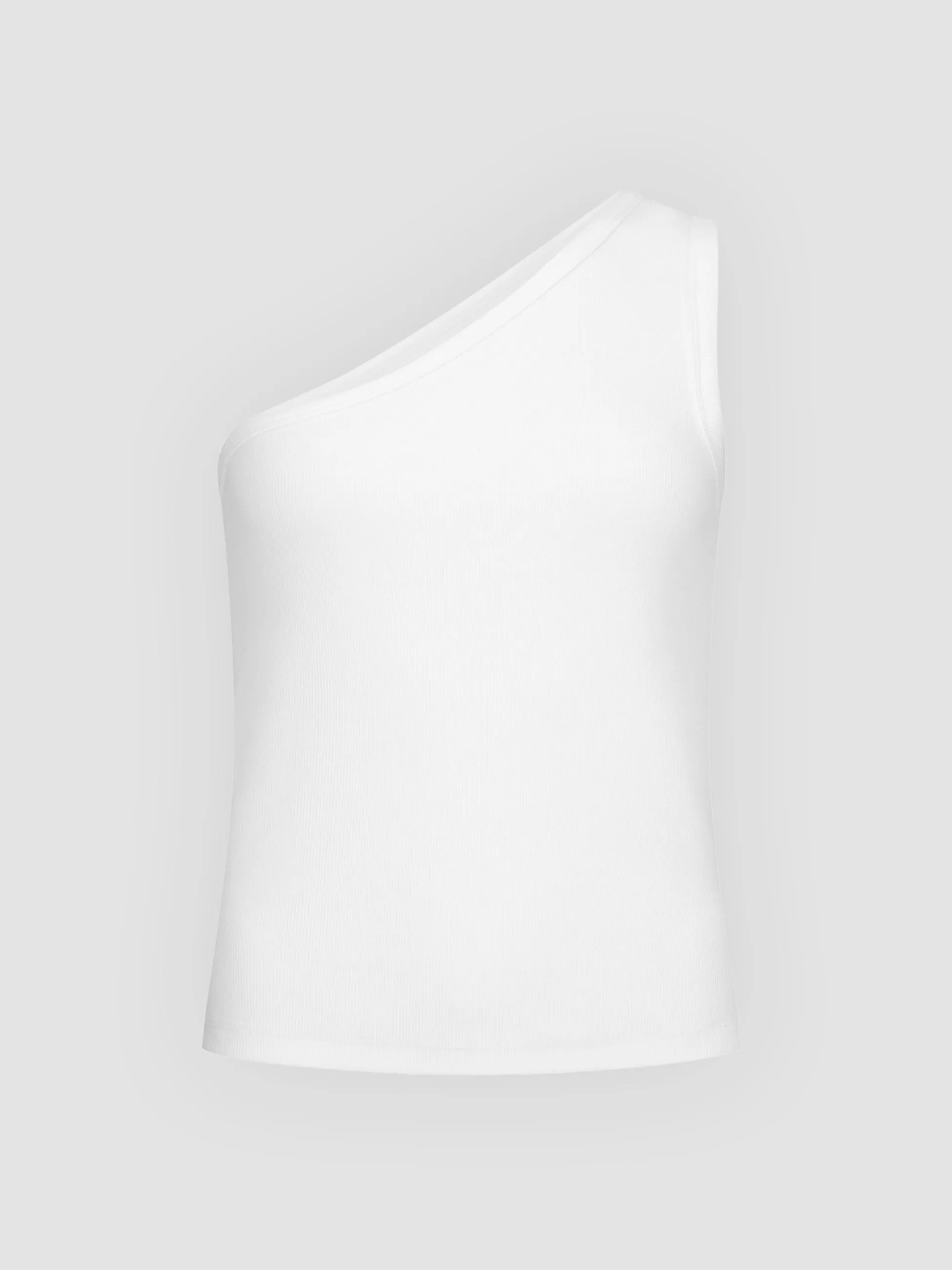 Asymmetric Organic Cotton Knit Tank - White sold by Dharma Bums product image thumbnail 2
