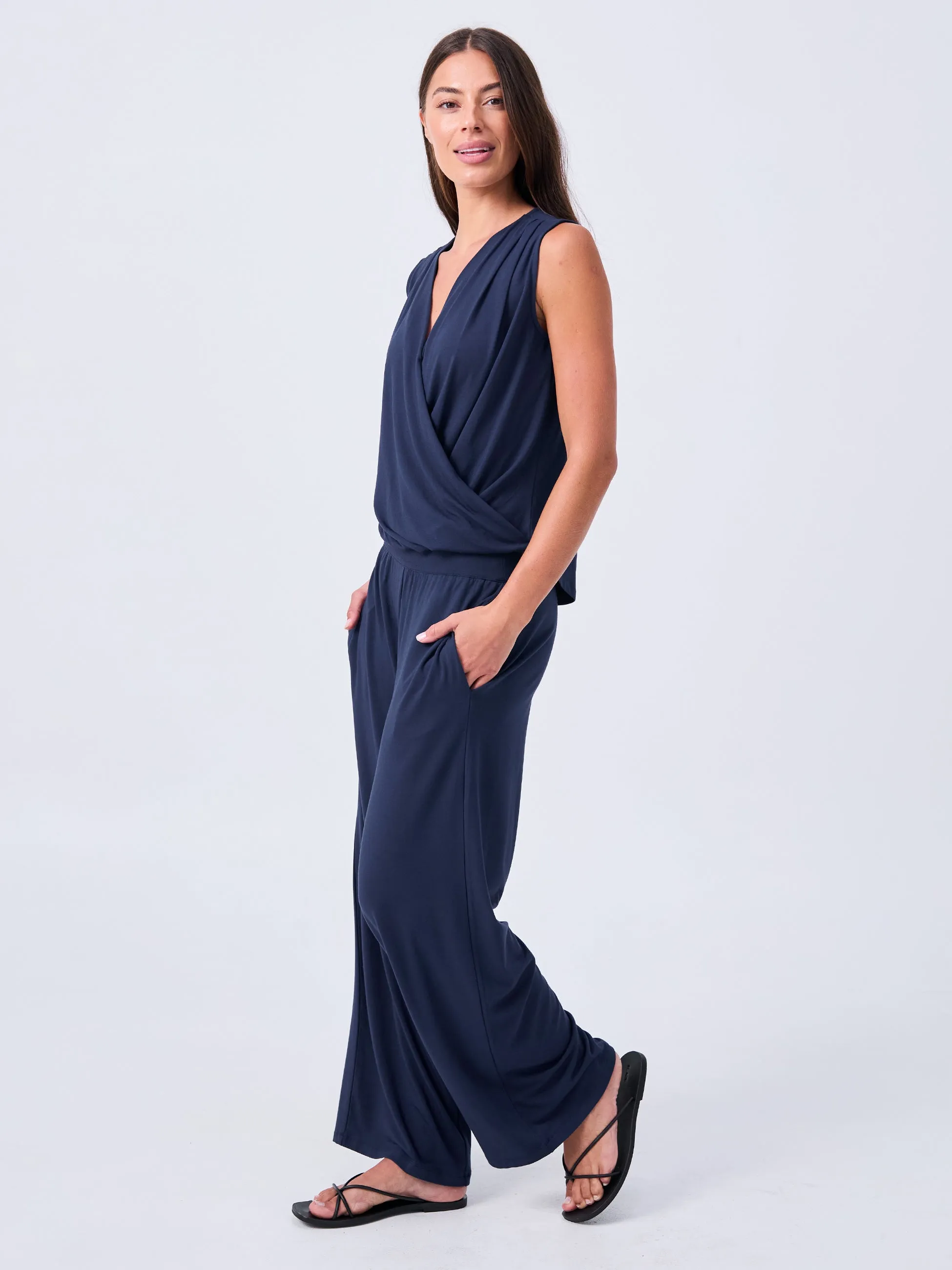 Athena Drape Top - Navy sold by Dharma Bums product image thumbnail 3