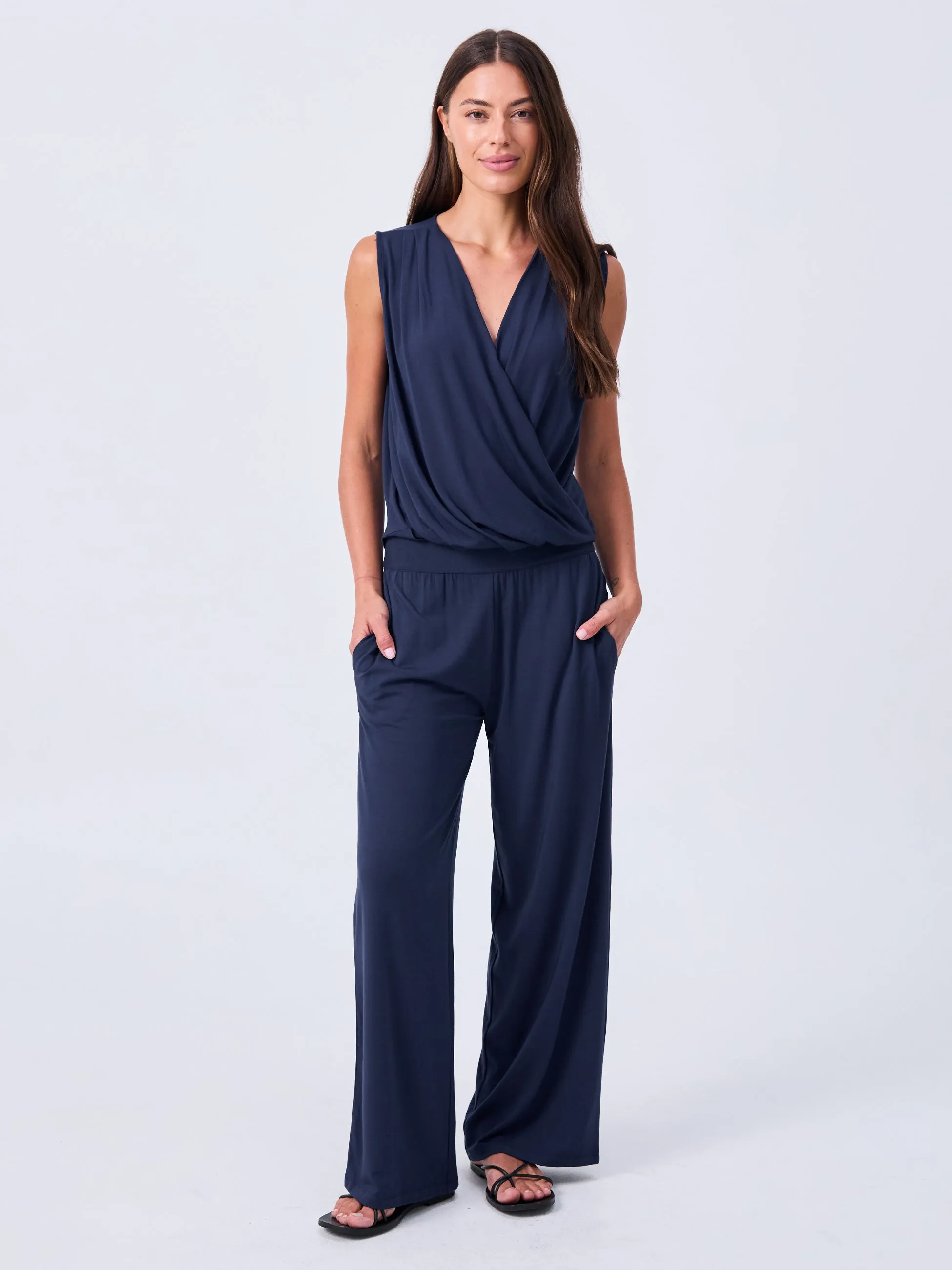 Athena Drape Top - Navy sold by Dharma Bums product image thumbnail 2