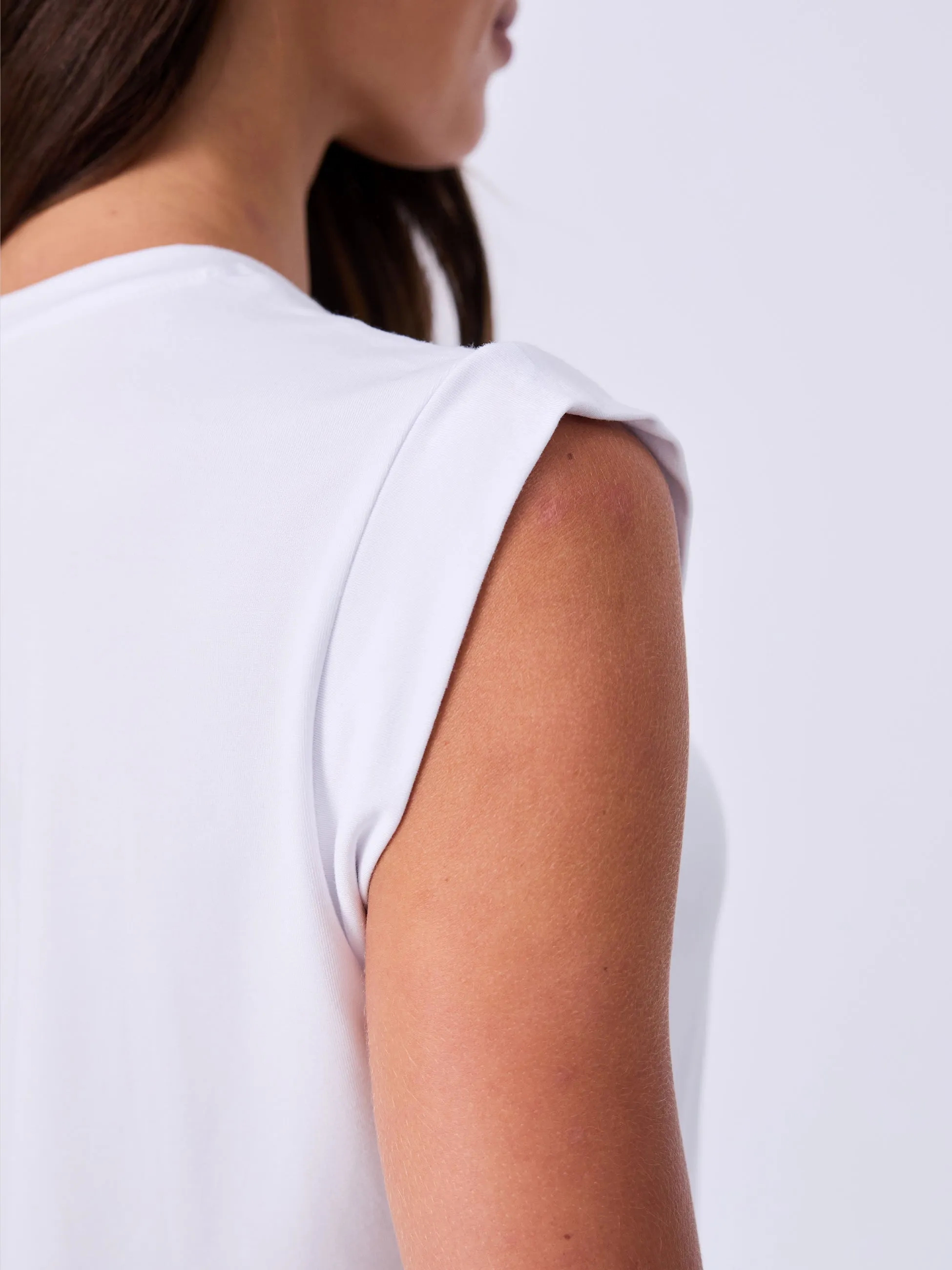 Modal Cap Sleeve Tee - White sold by Dharma Bums product image thumbnail 3