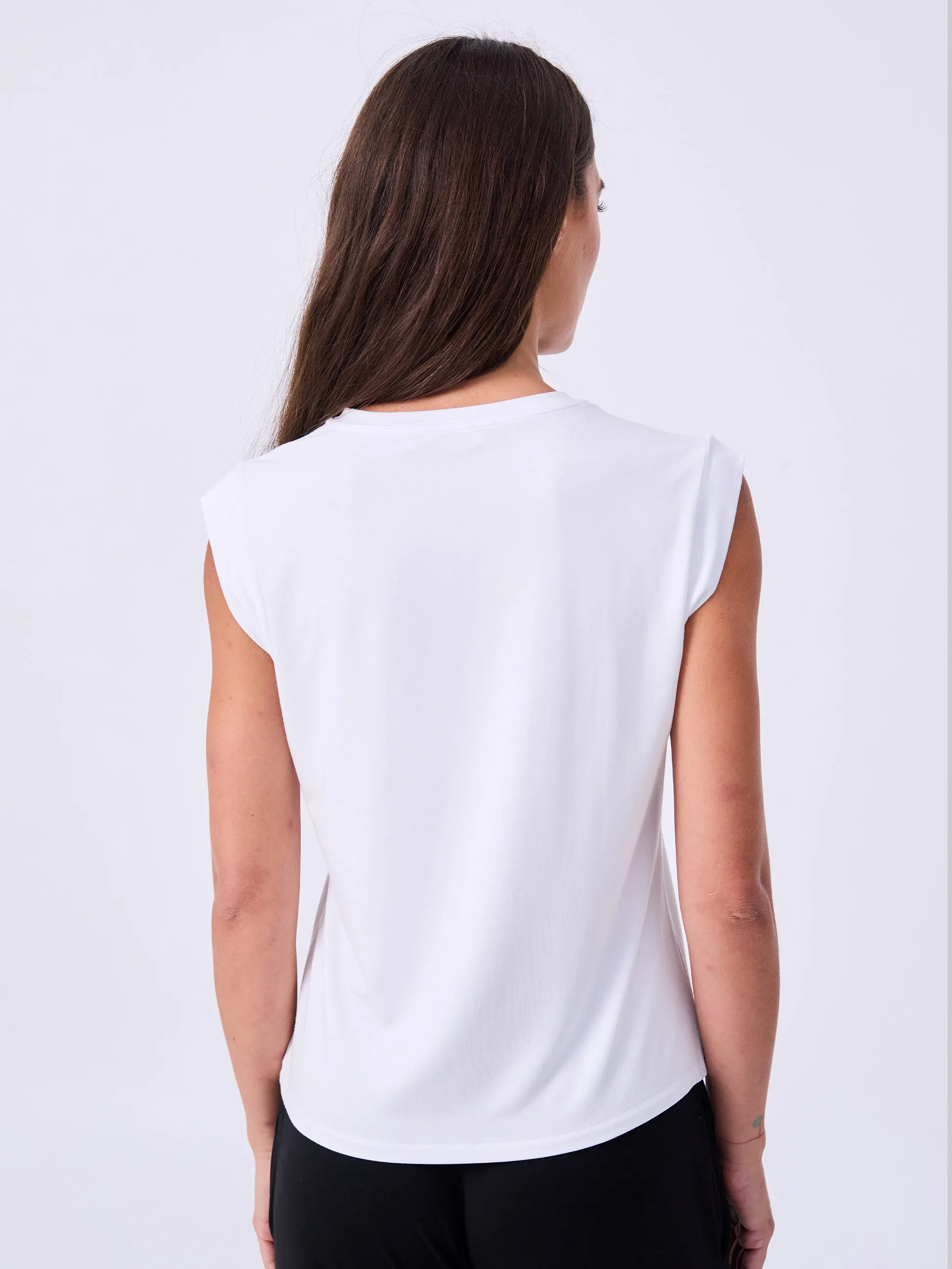 Modal Cap Sleeve Tee - White sold by Dharma Bums product image thumbnail 4
