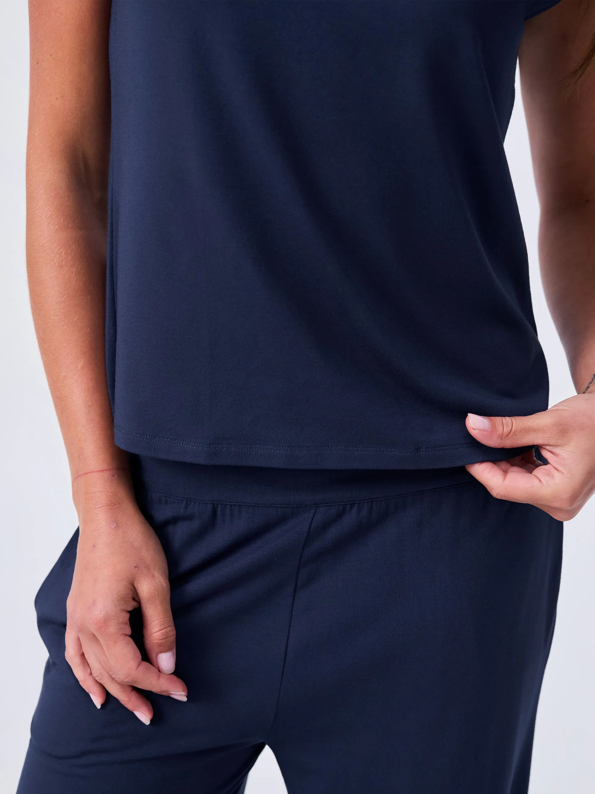 Modal Cap Sleeve Tee - Navy sold by Dharma Bums product image thumbnail 5