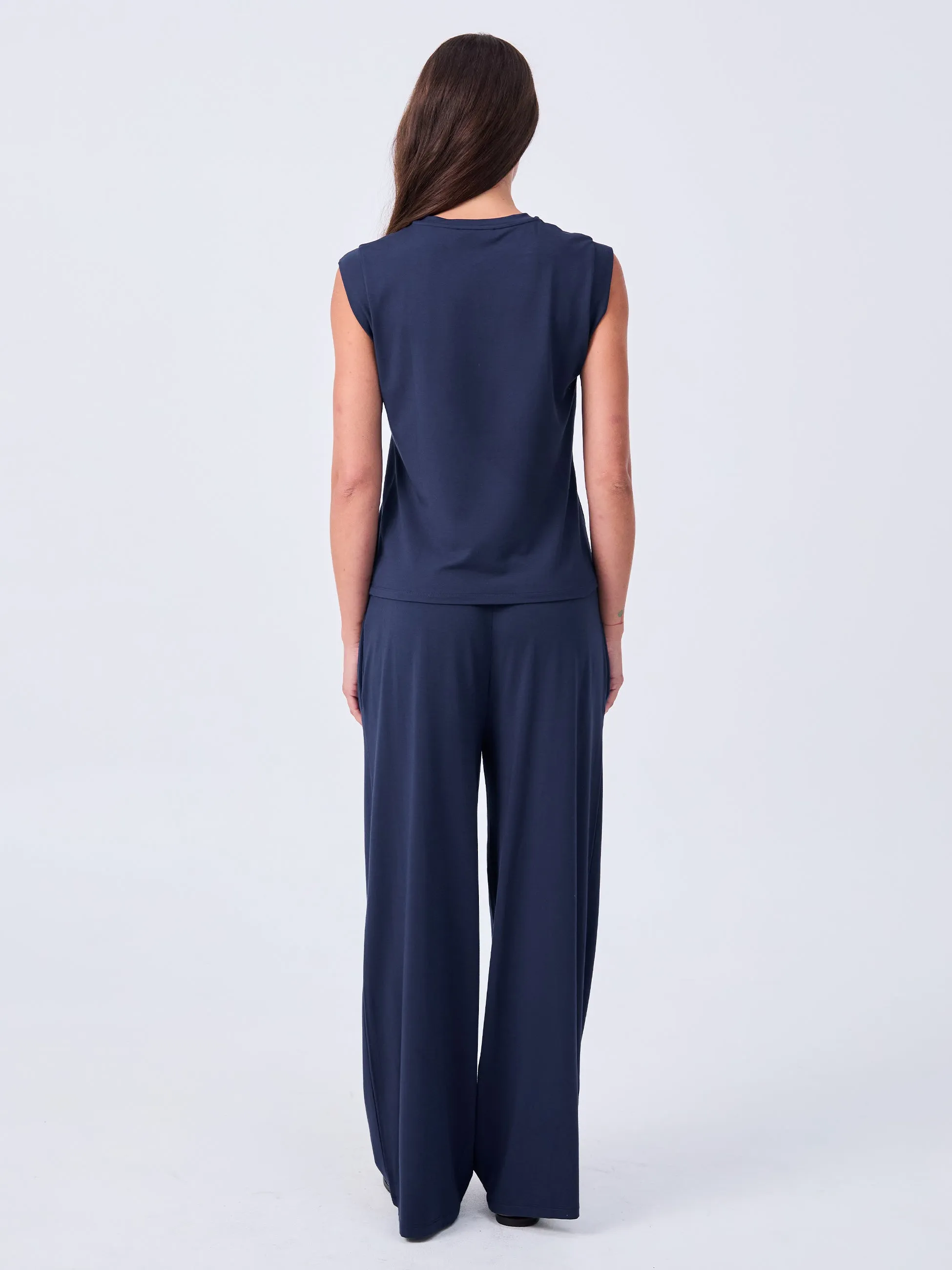 Modal Cap Sleeve Tee - Navy sold by Dharma Bums product image thumbnail 2