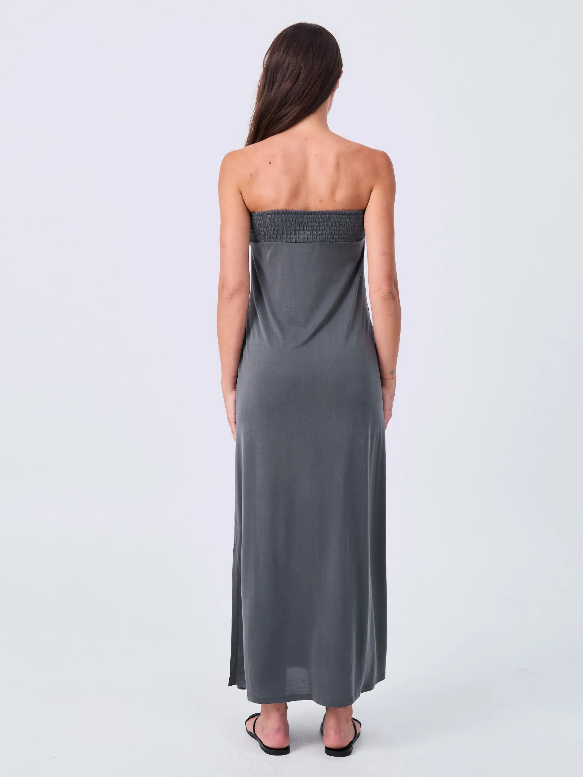 Cupro Strapless Dress - Storm sold by Dharma Bums product image thumbnail 3