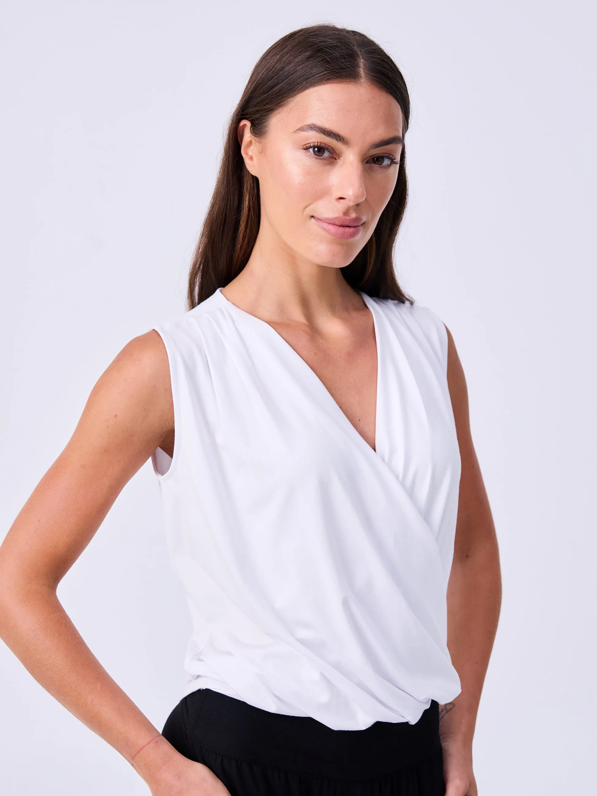 Athena Drape Top - White sold by Dharma Bums product image thumbnail 2