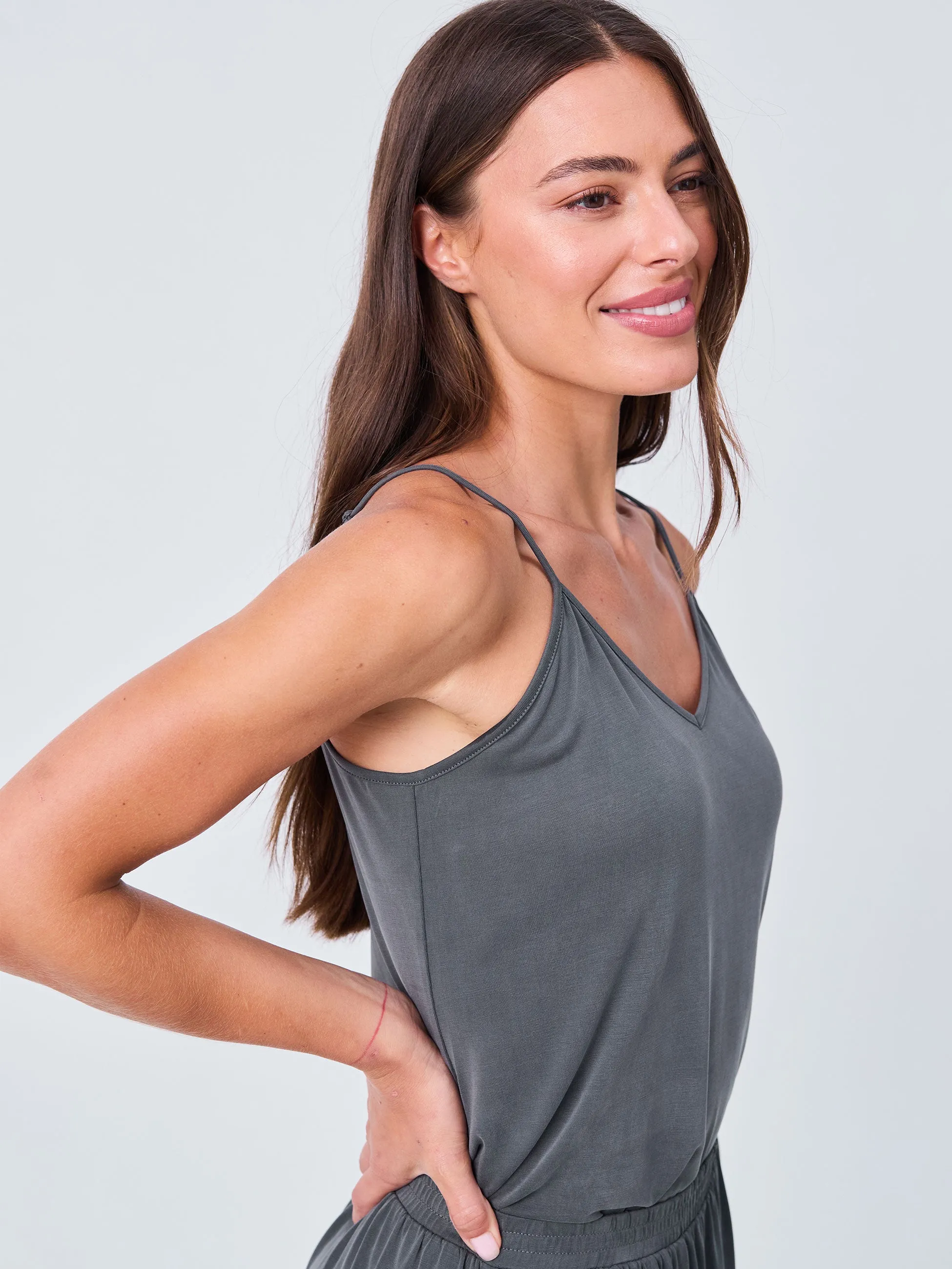 Cupro Strappy Cami - Storm sold by Dharma Bums product image thumbnail 2