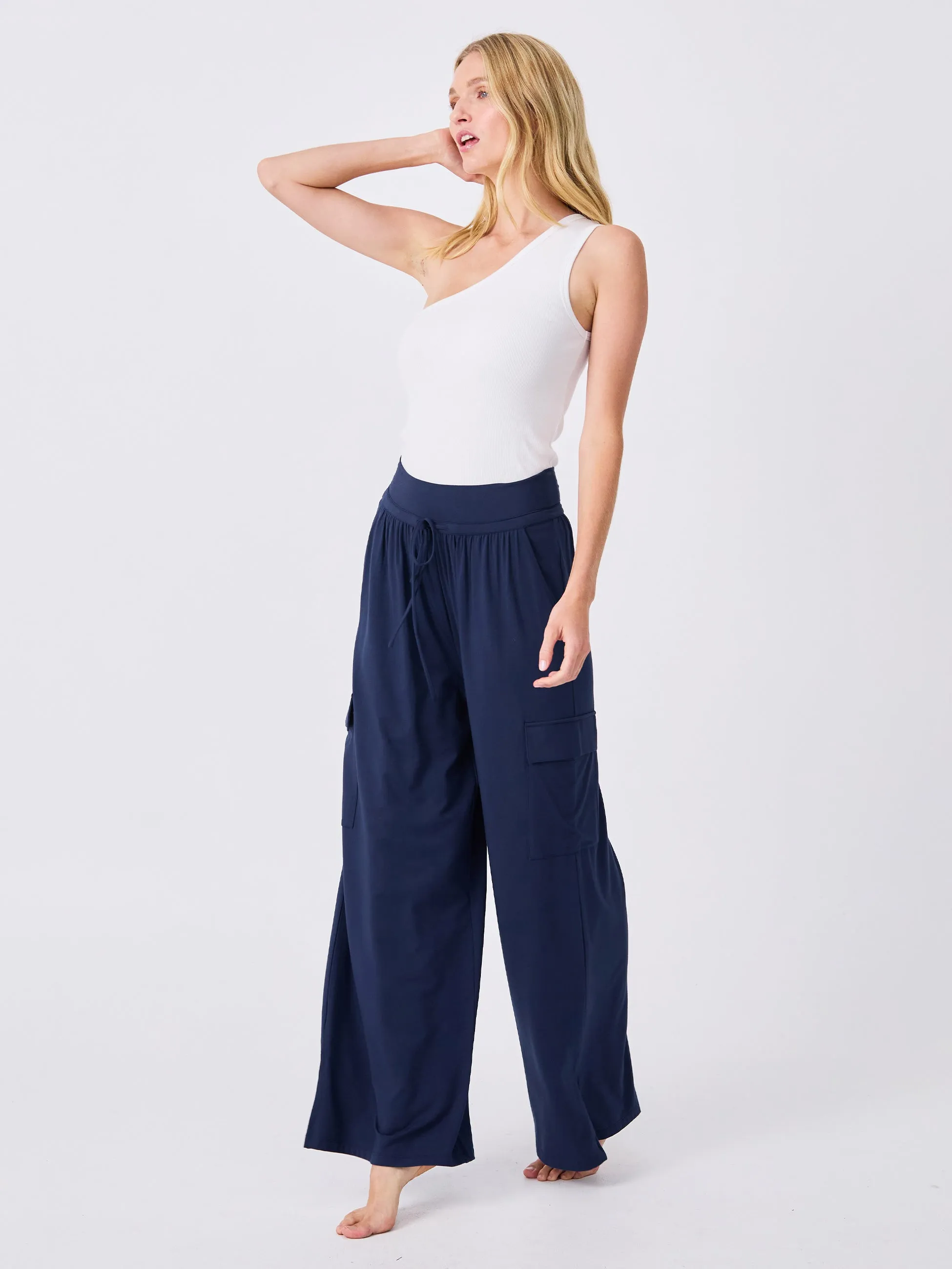 Modal Freedom Cargo Pant - Navy sold by Dharma Bums product image thumbnail 4