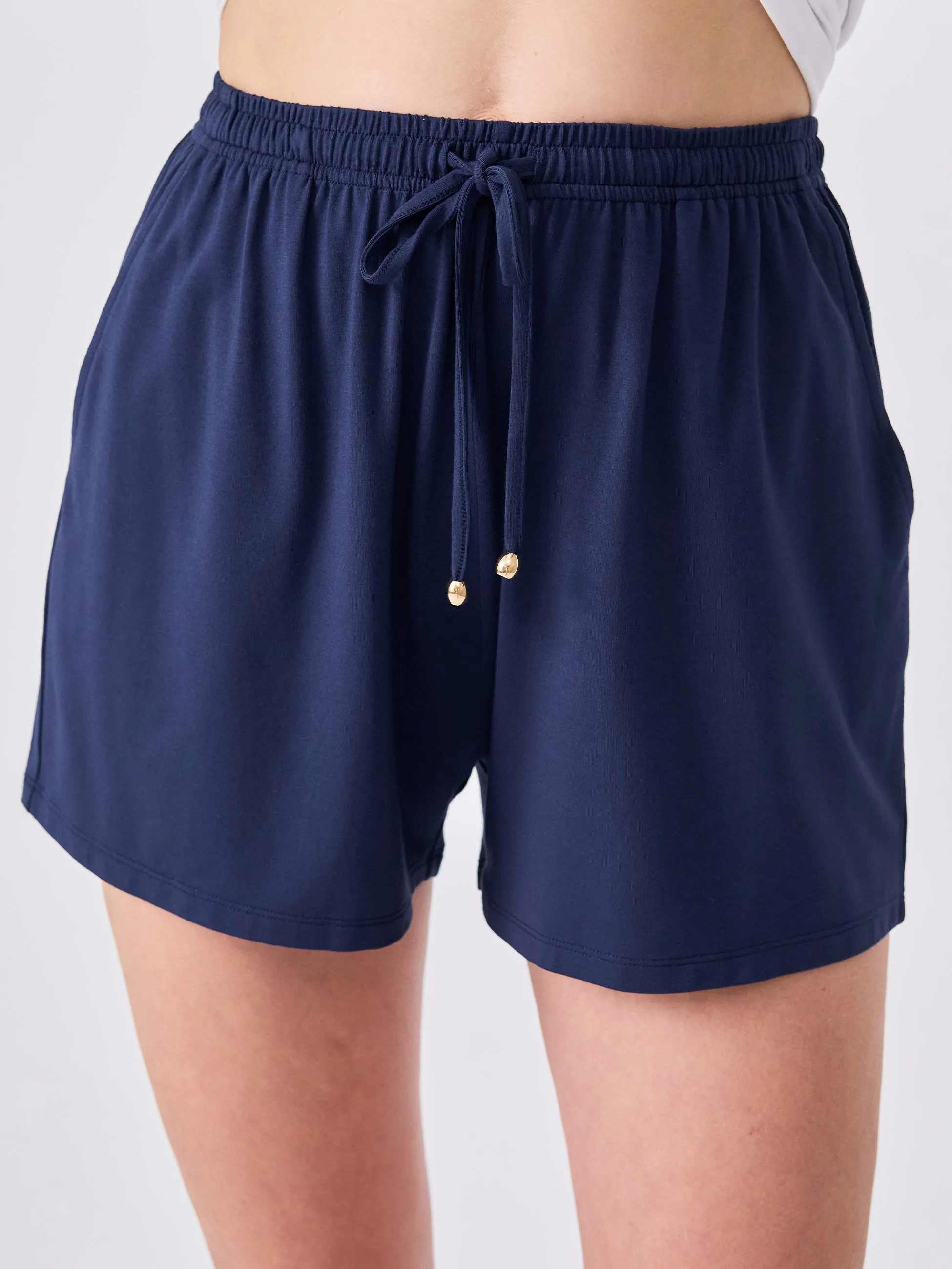 Modal Easy Drawcord Shorts - Navy sold by Dharma Bums product image thumbnail 4