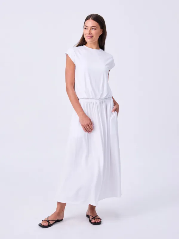 Modal Drift Top - White sold by Dharma Bums