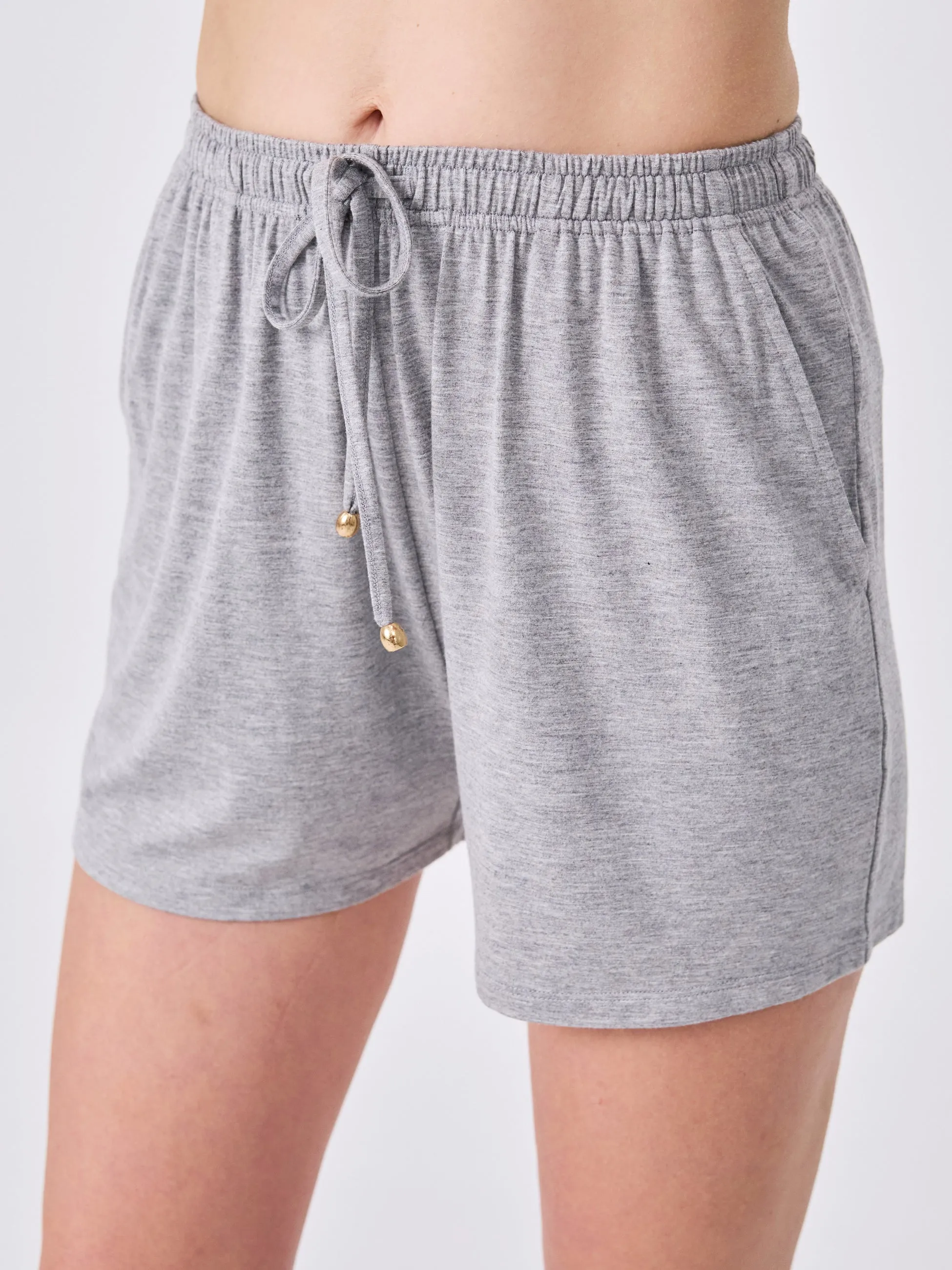 Modal Easy Drawcord Shorts - Melange Grey sold by Dharma Bums product image thumbnail 4