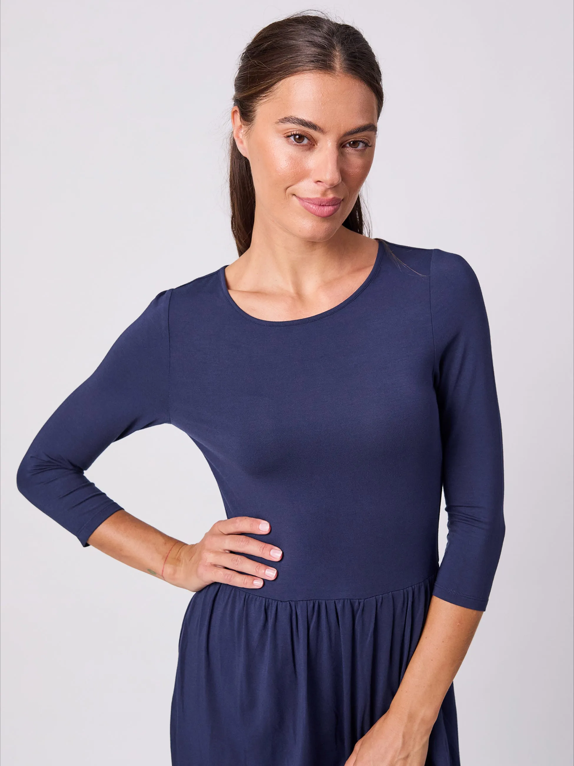 Wander Tiered Dress - Navy sold by Dharma Bums product image thumbnail 3