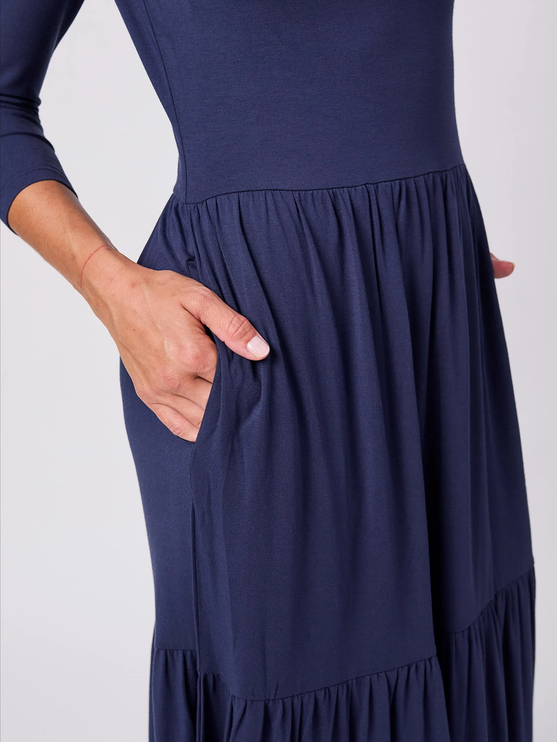 Wander Tiered Dress - Navy sold by Dharma Bums product image thumbnail 4