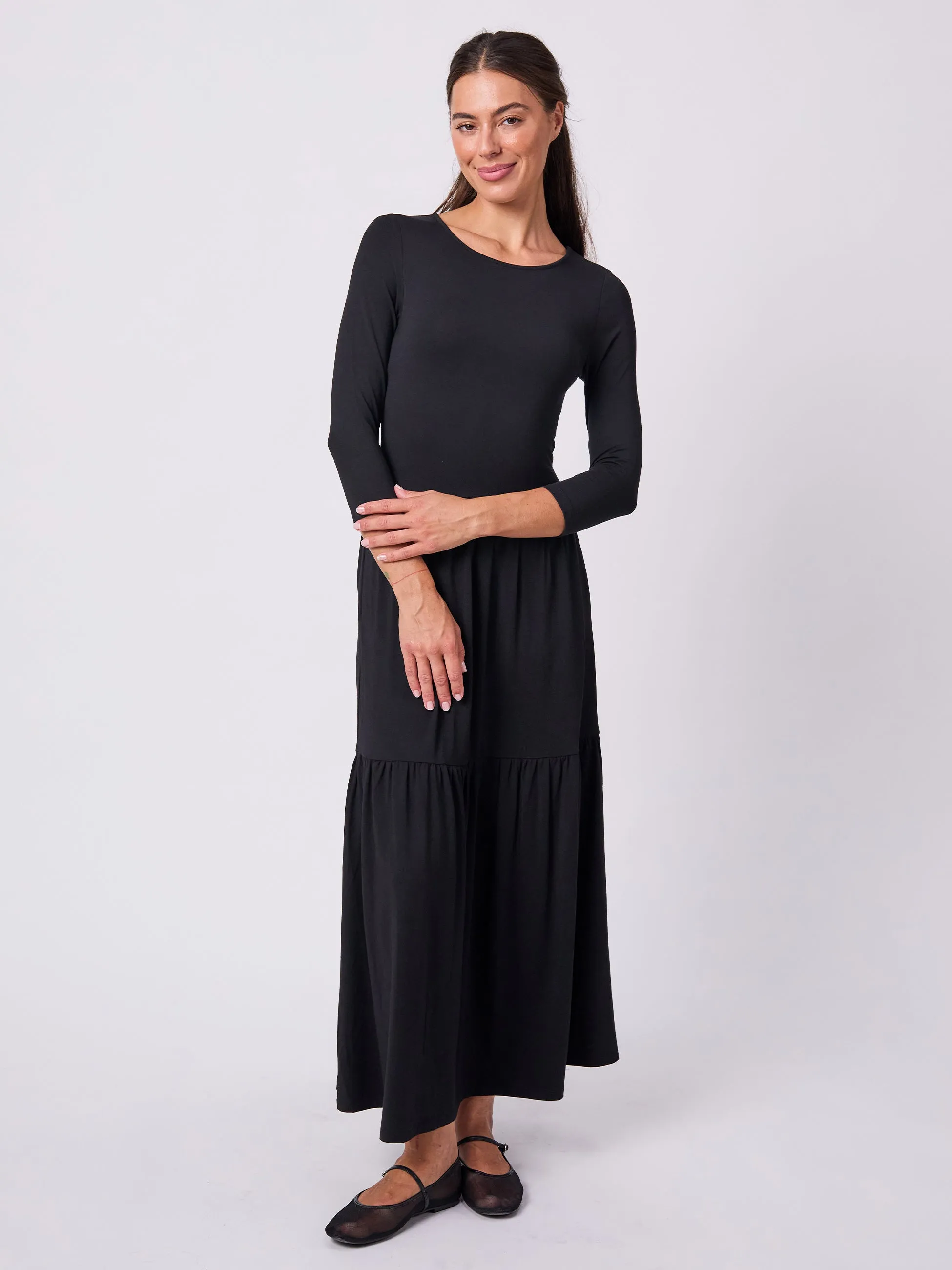 Wander Tiered Dress - Black sold by Dharma Bums product image thumbnail 2