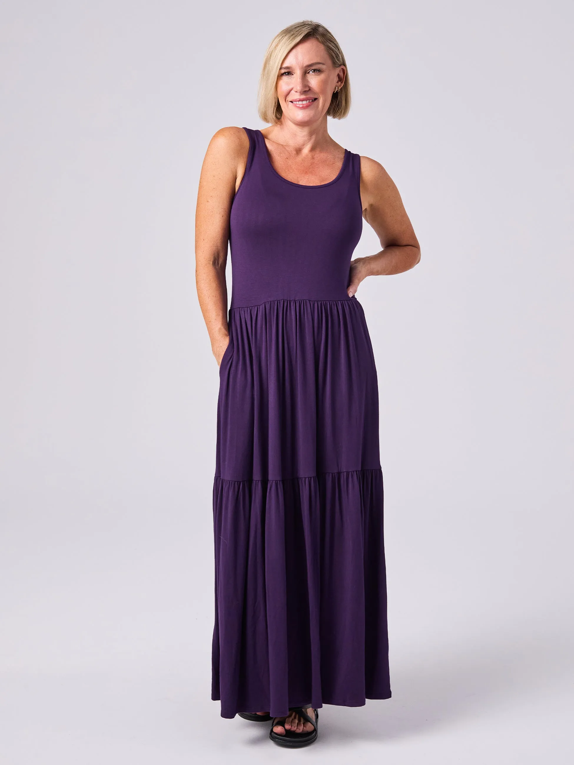 Gypsy Dress - Plum sold by Dharma Bums