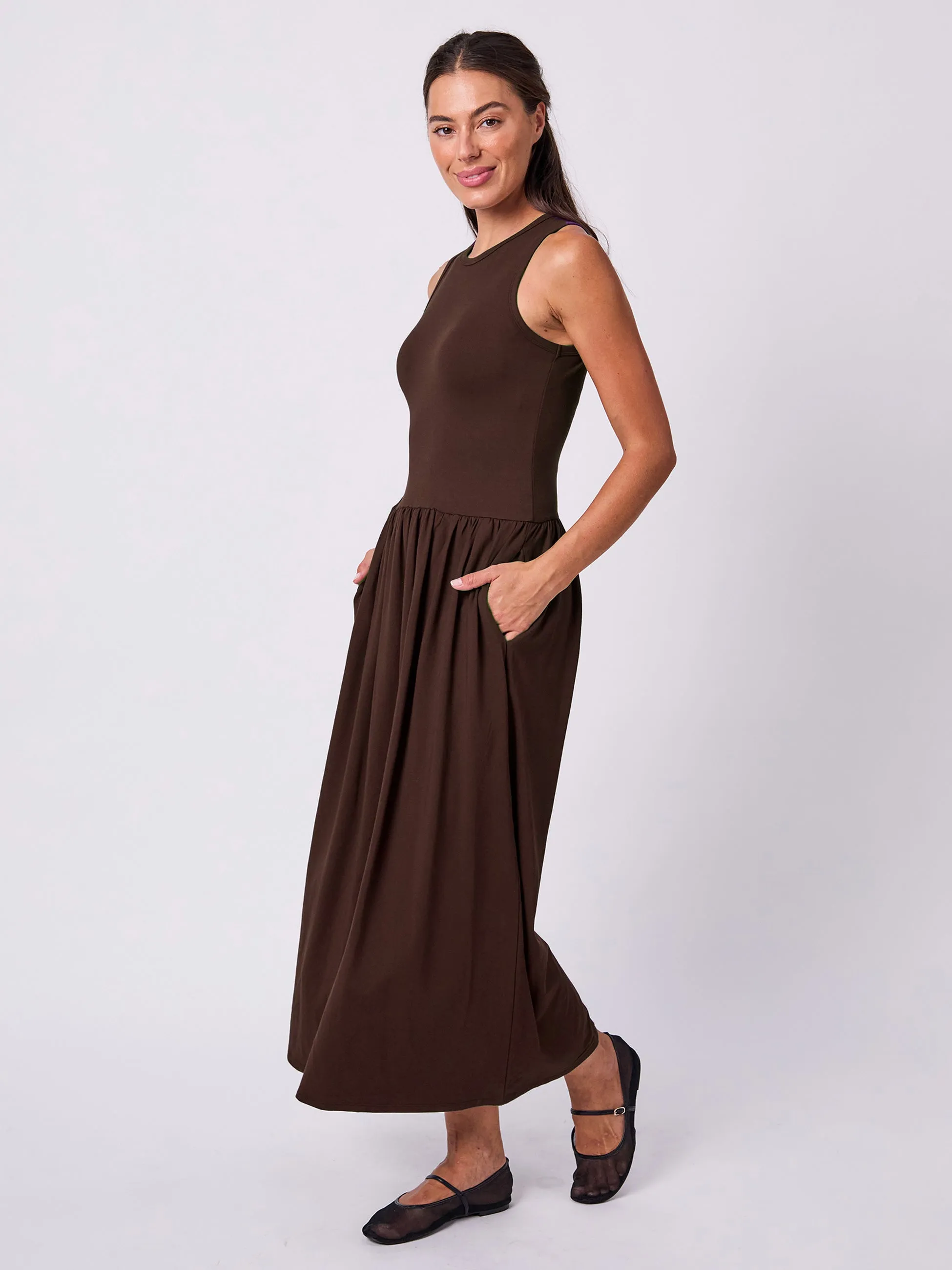Essential Maxi Dress - Coffee Bean sold by Dharma Bums product image thumbnail 2