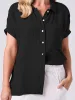 Textured Cheesecloth Shirt - Black sold by Dharma Bums