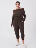 Breeze French Terry Cropped Jogger - Coffee Bean sold by Dharma Bums