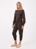 Breeze French Terry Cropped Jogger - Coffee Bean sold by Dharma Bums