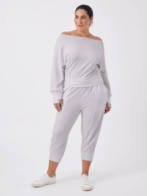 Breeze French Terry Cropped Jogger - Paloma sold by Dharma Bums