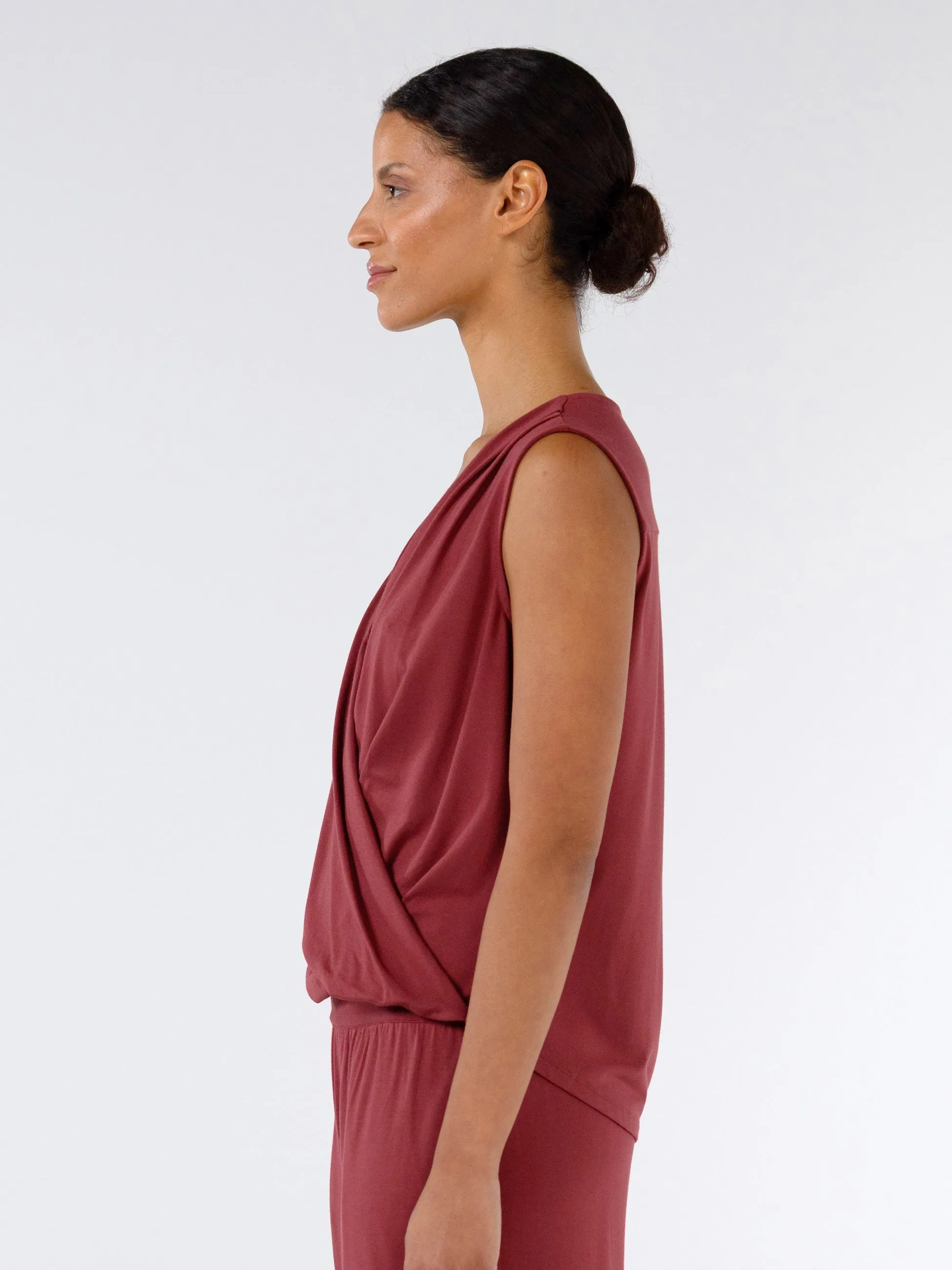 Athena Drape Top - Mulberry sold by Dharma Bums product image thumbnail 3