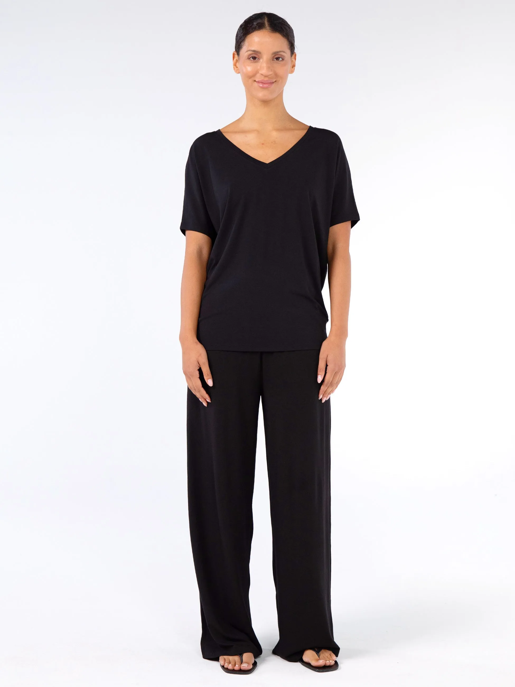 Celine V Neck Top - Black sold by Dharma Bums product image thumbnail 2