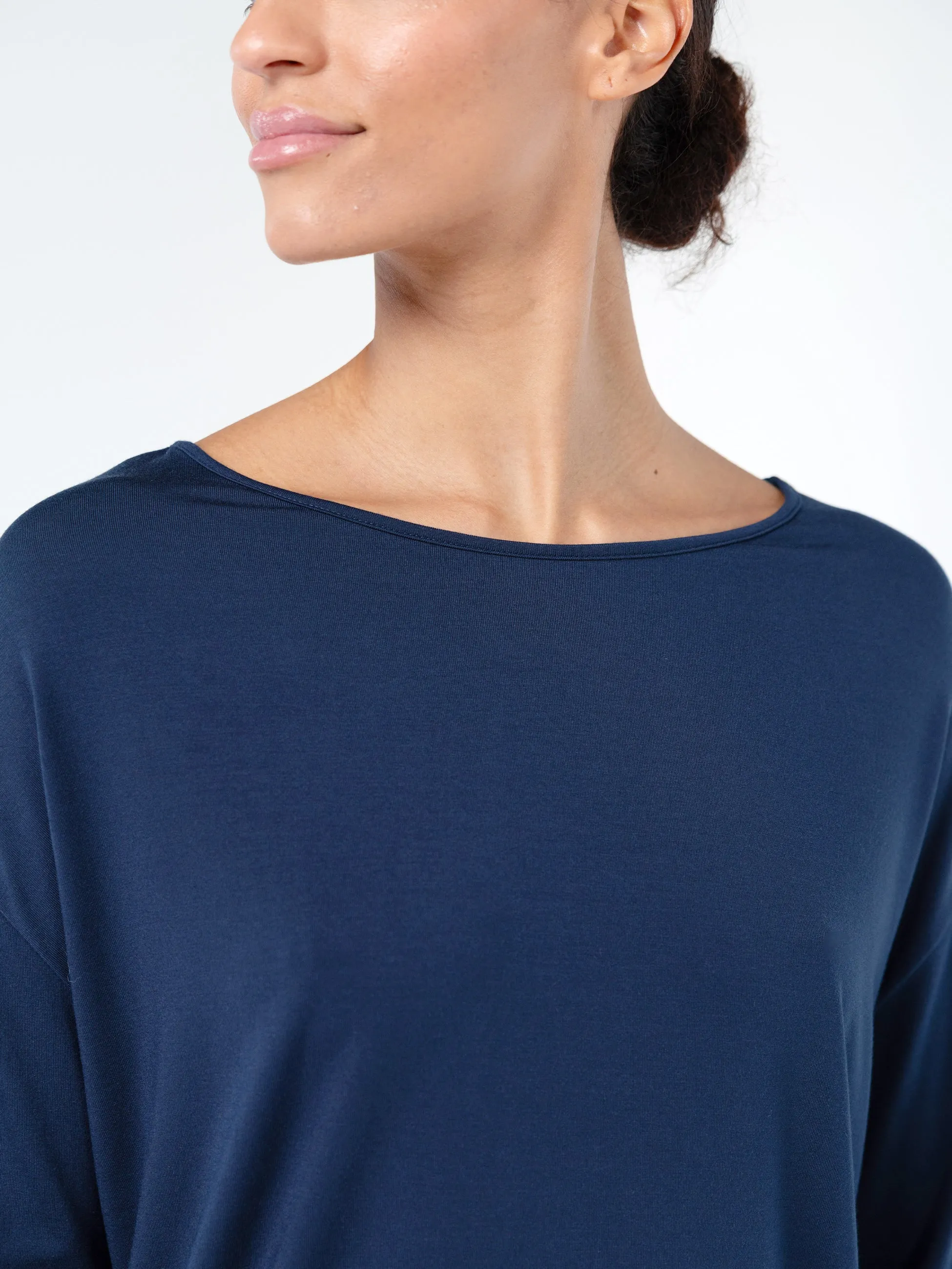 Modal Luxe Layer Tee 3/4 Sleeve - Navy sold by Dharma Bums product image thumbnail 5