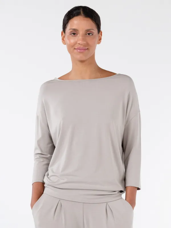 Modal Luxe Layer Tee  3/4 Sleeve - Paloma sold by Dharma Bums