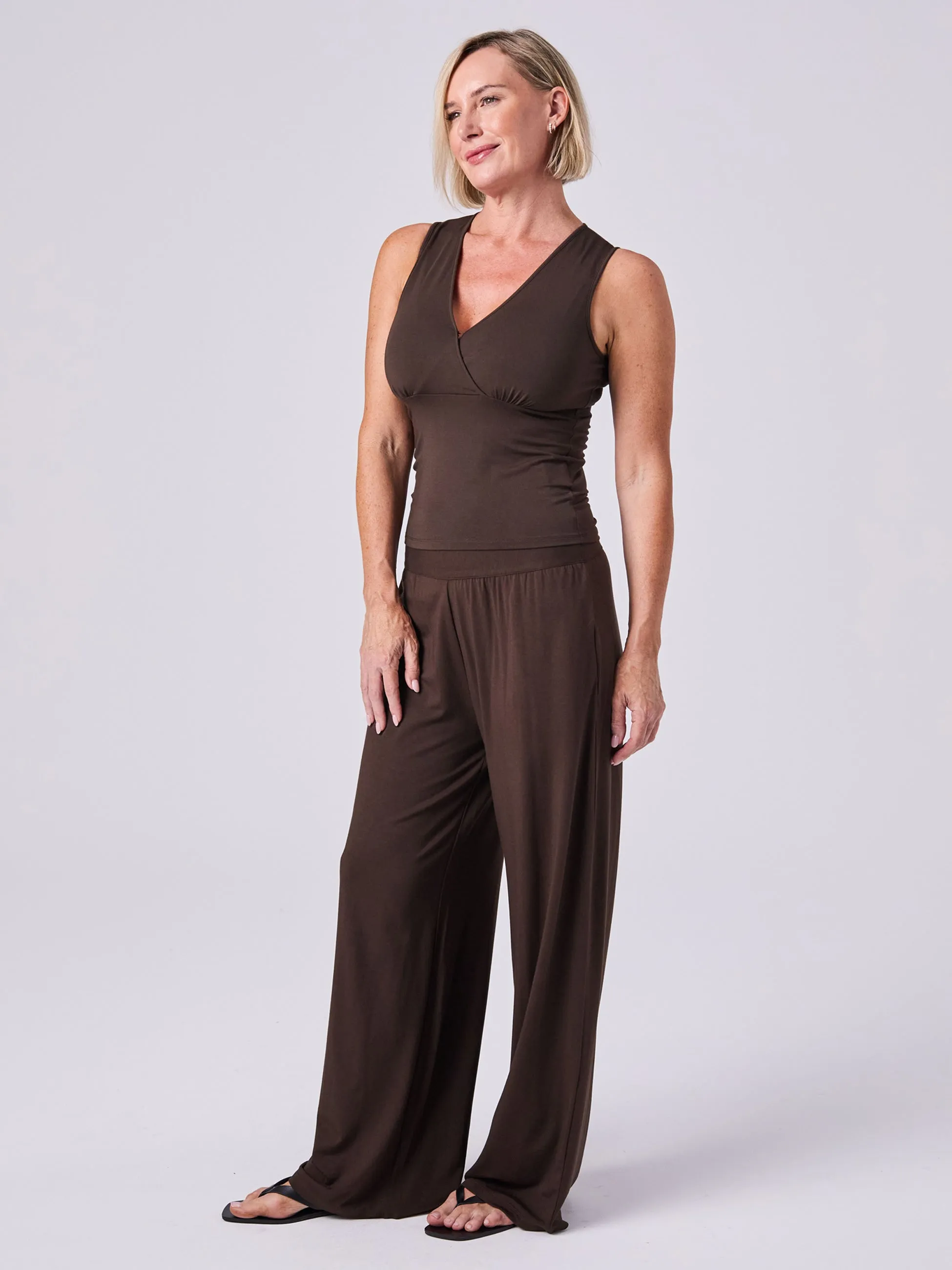 Modal Wrap Top - Coffee Bean sold by Dharma Bums product image thumbnail 2