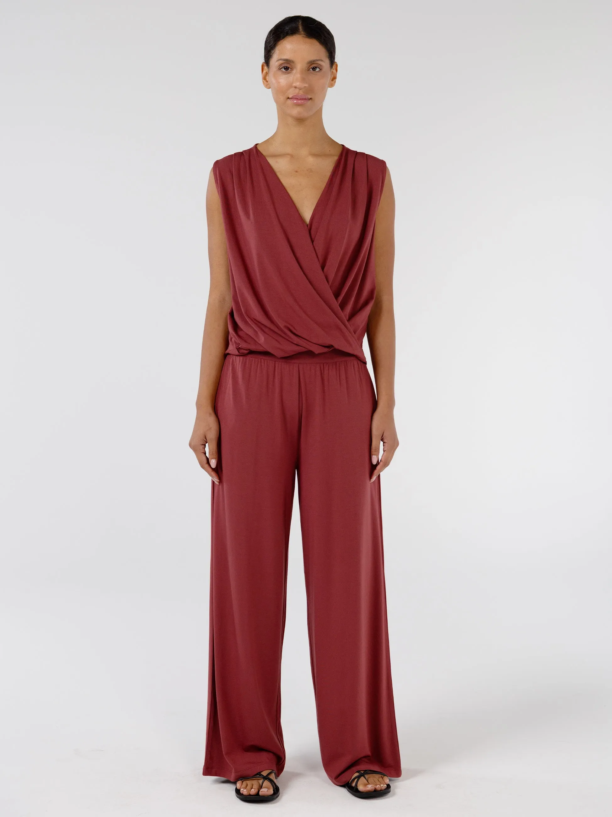 Nomad Modal Wide Leg Pant - Mulberry sold by Dharma Bums