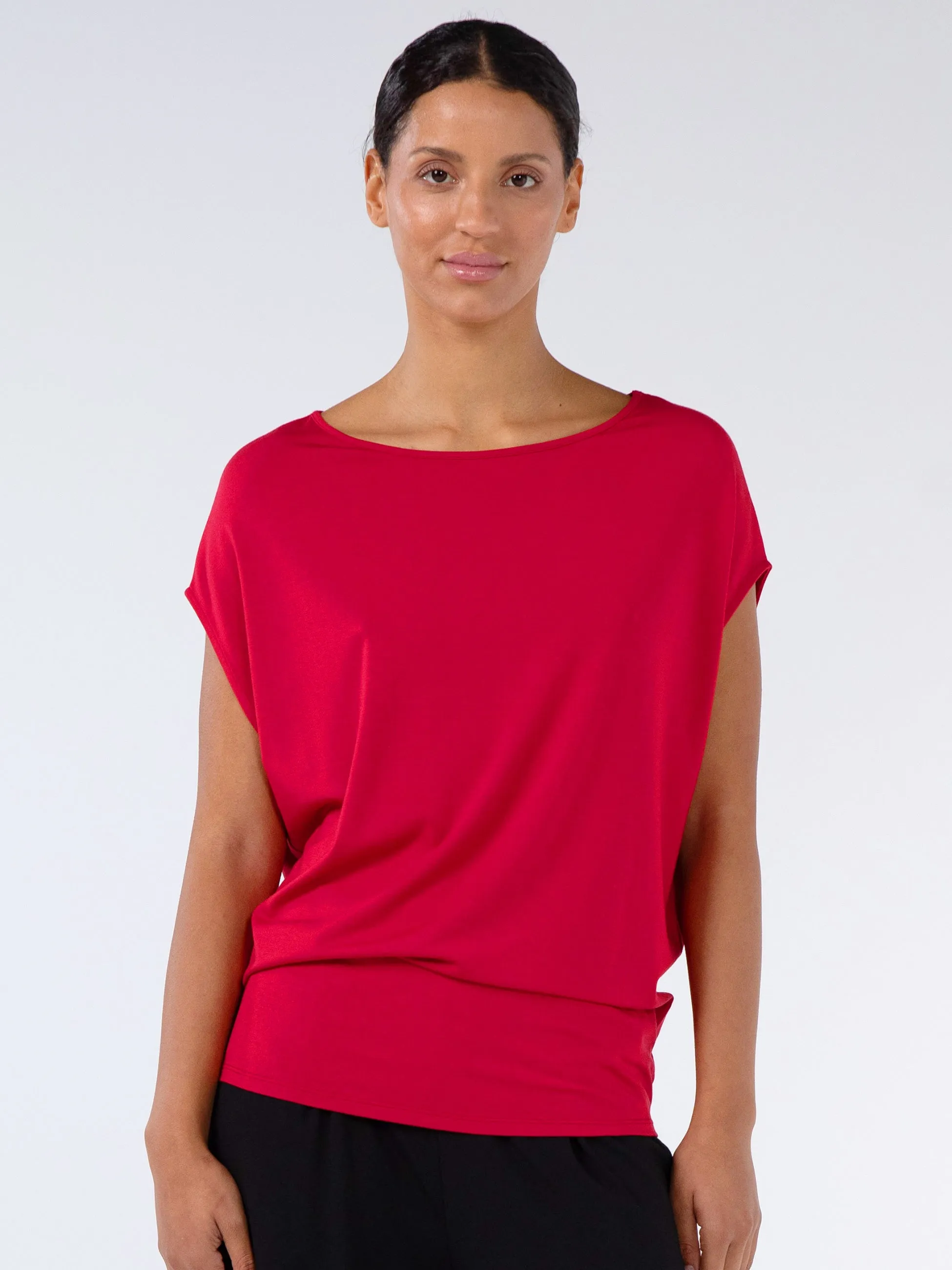 Modal Luxe Layer Tee - Cherry sold by Dharma Bums