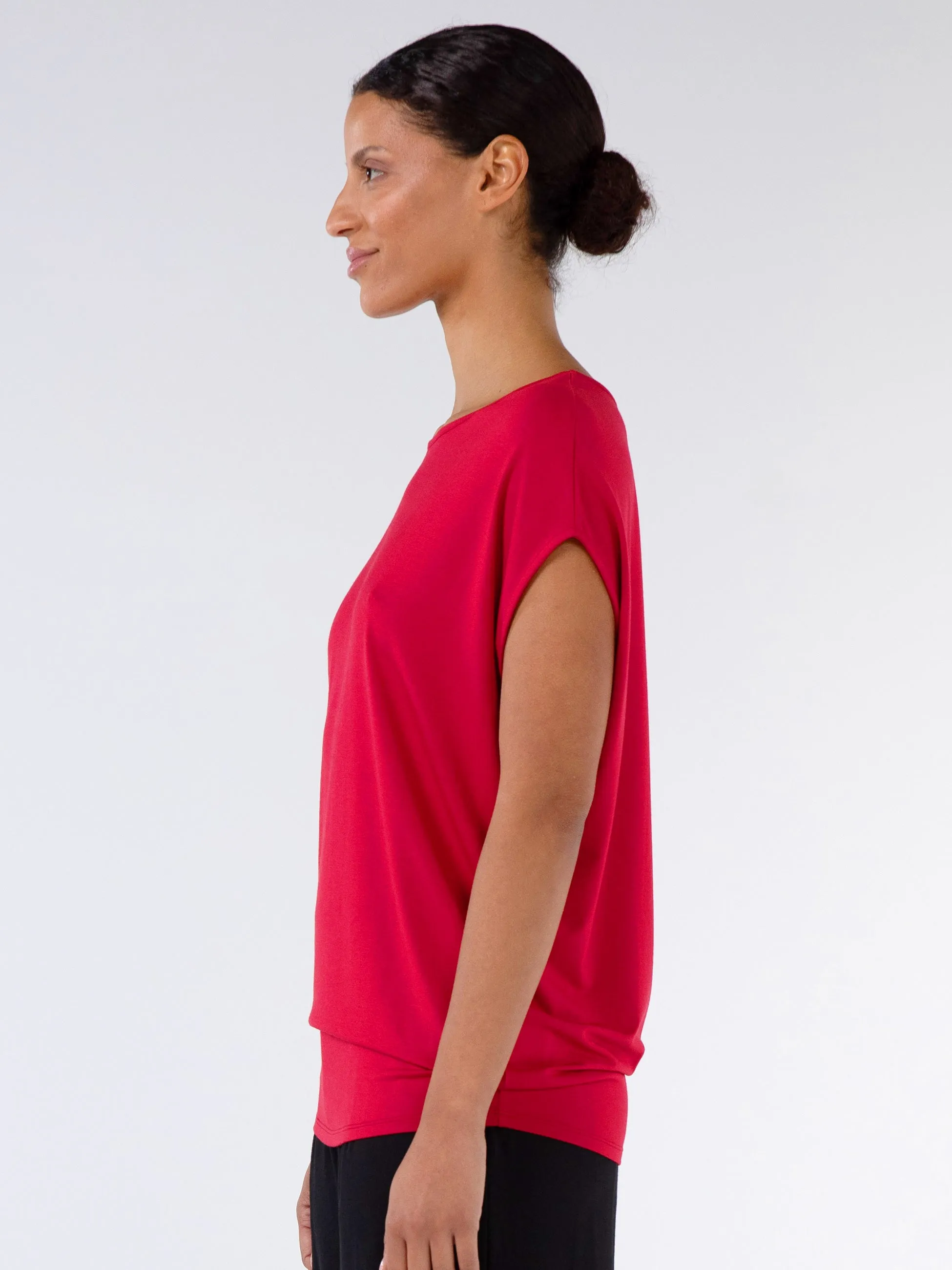 Modal Luxe Layer Tee - Cherry sold by Dharma Bums product image thumbnail 4