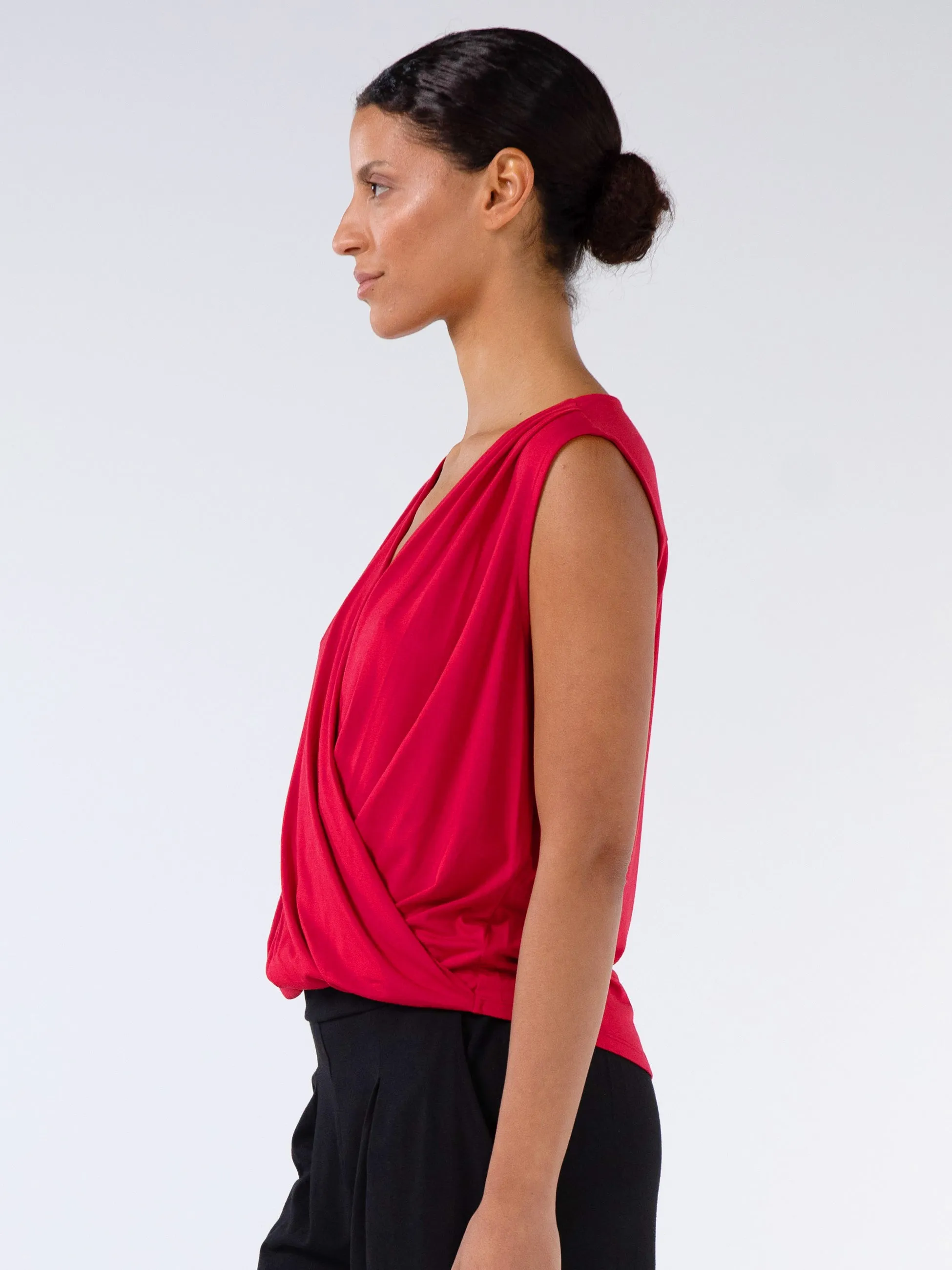 Athena Drape Top - Cherry sold by Dharma Bums product image thumbnail 4