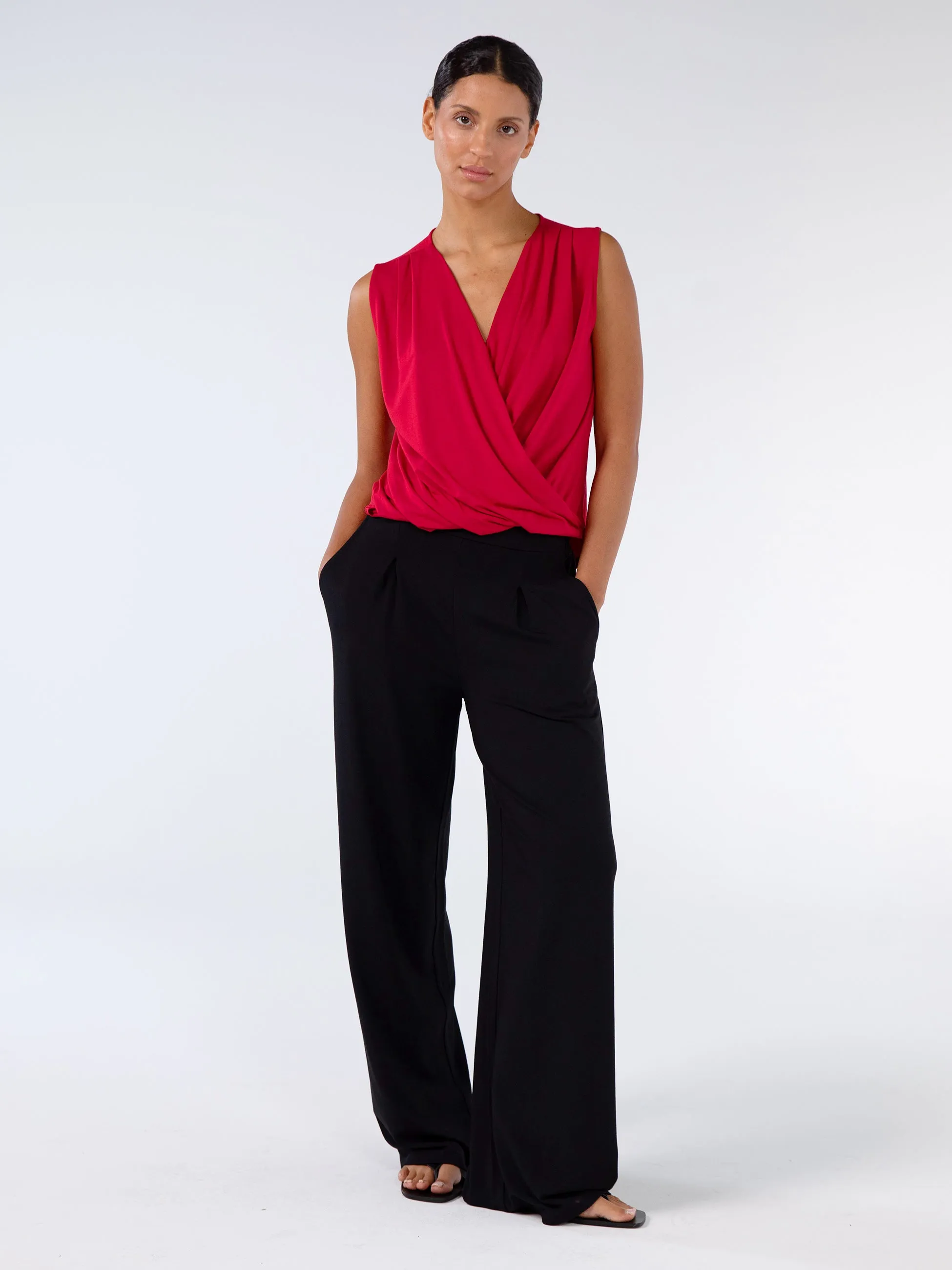 Athena Drape Top - Cherry sold by Dharma Bums product image thumbnail 2