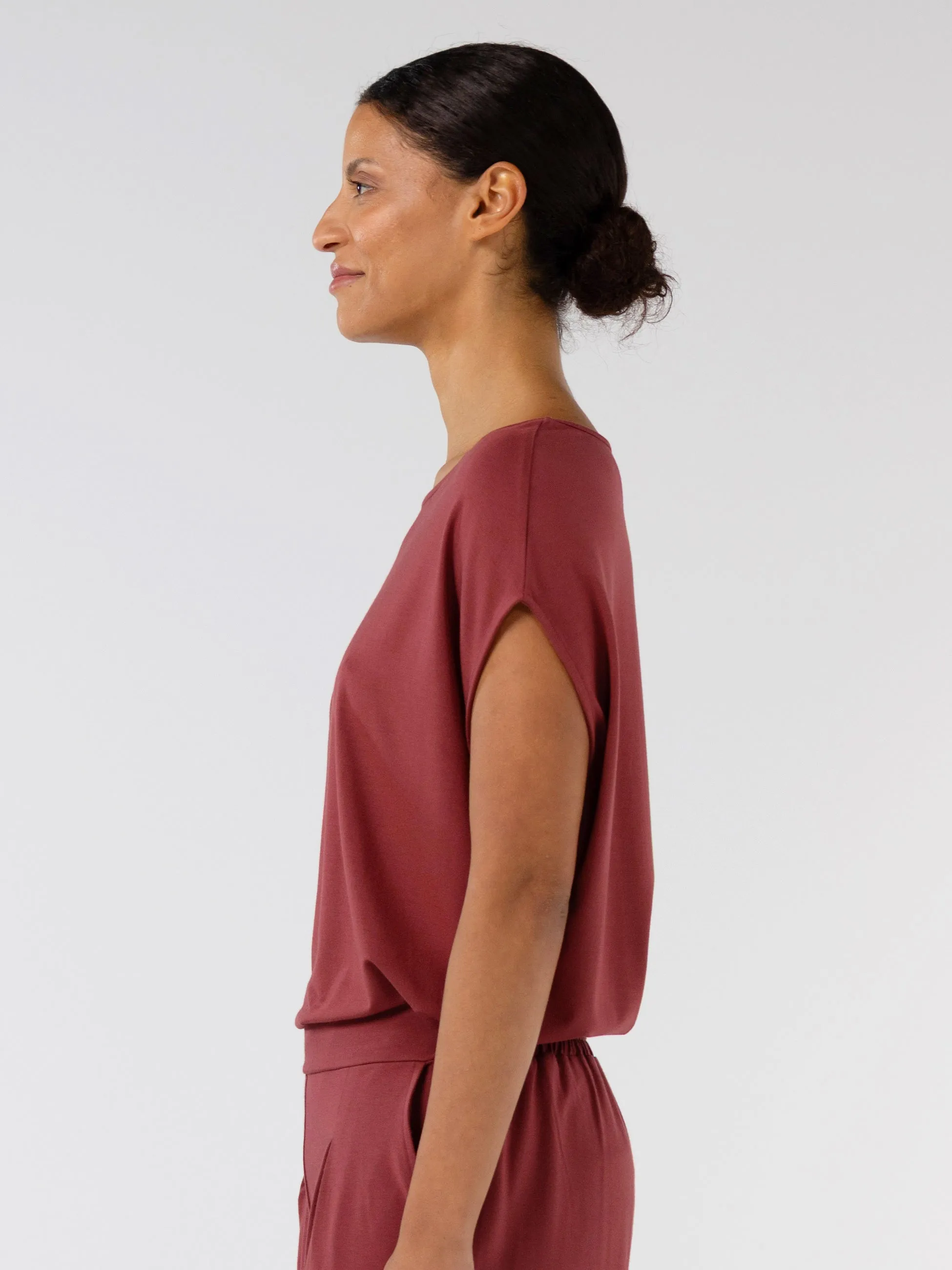 Modal Luxe Layer Tee - Mulberry sold by Dharma Bums product image thumbnail 3