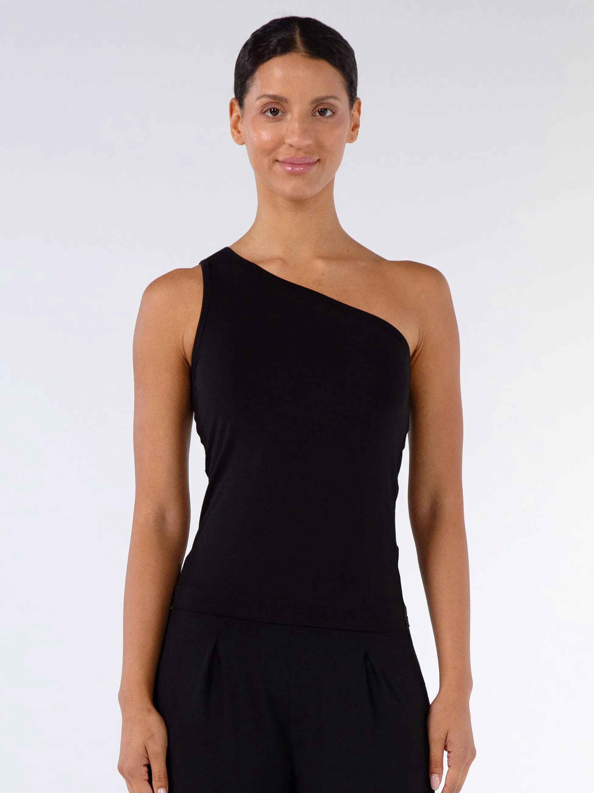 Asymmetric Modal Top - Black sold by Dharma Bums