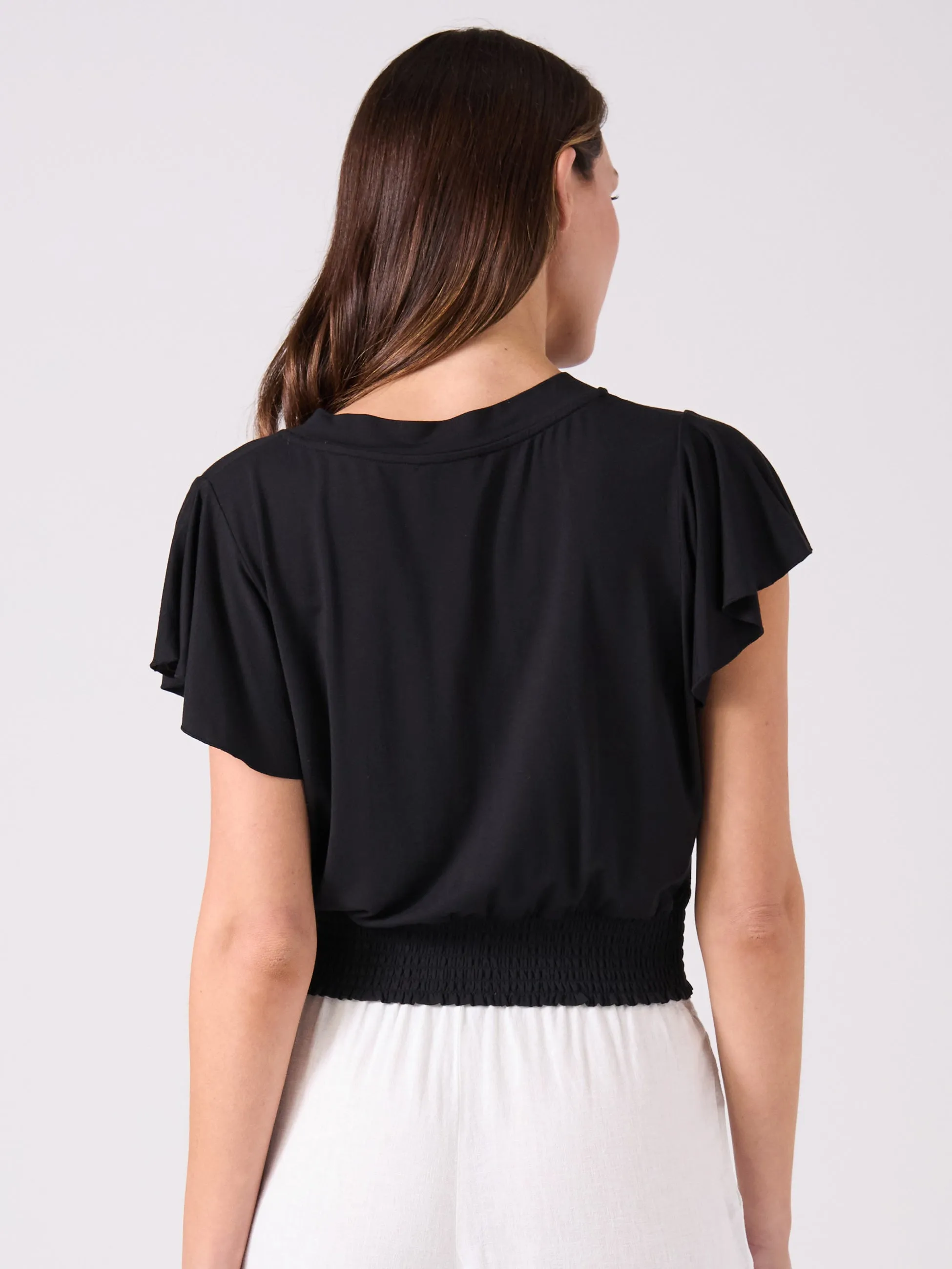 Flutter Sleeve Tee - Black sold by Dharma Bums product image thumbnail 3