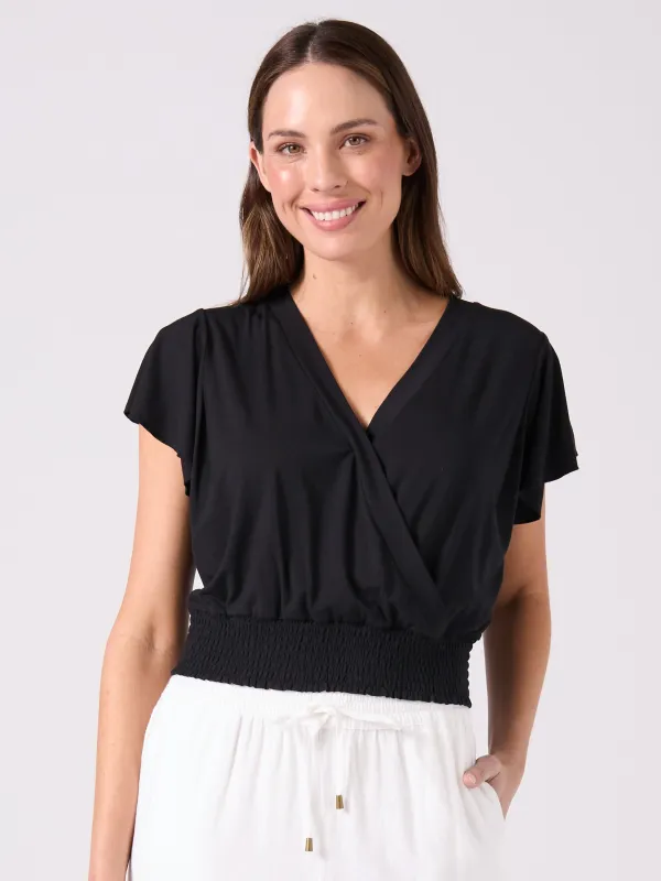 Flutter Sleeve Tee - Black sold by Dharma Bums