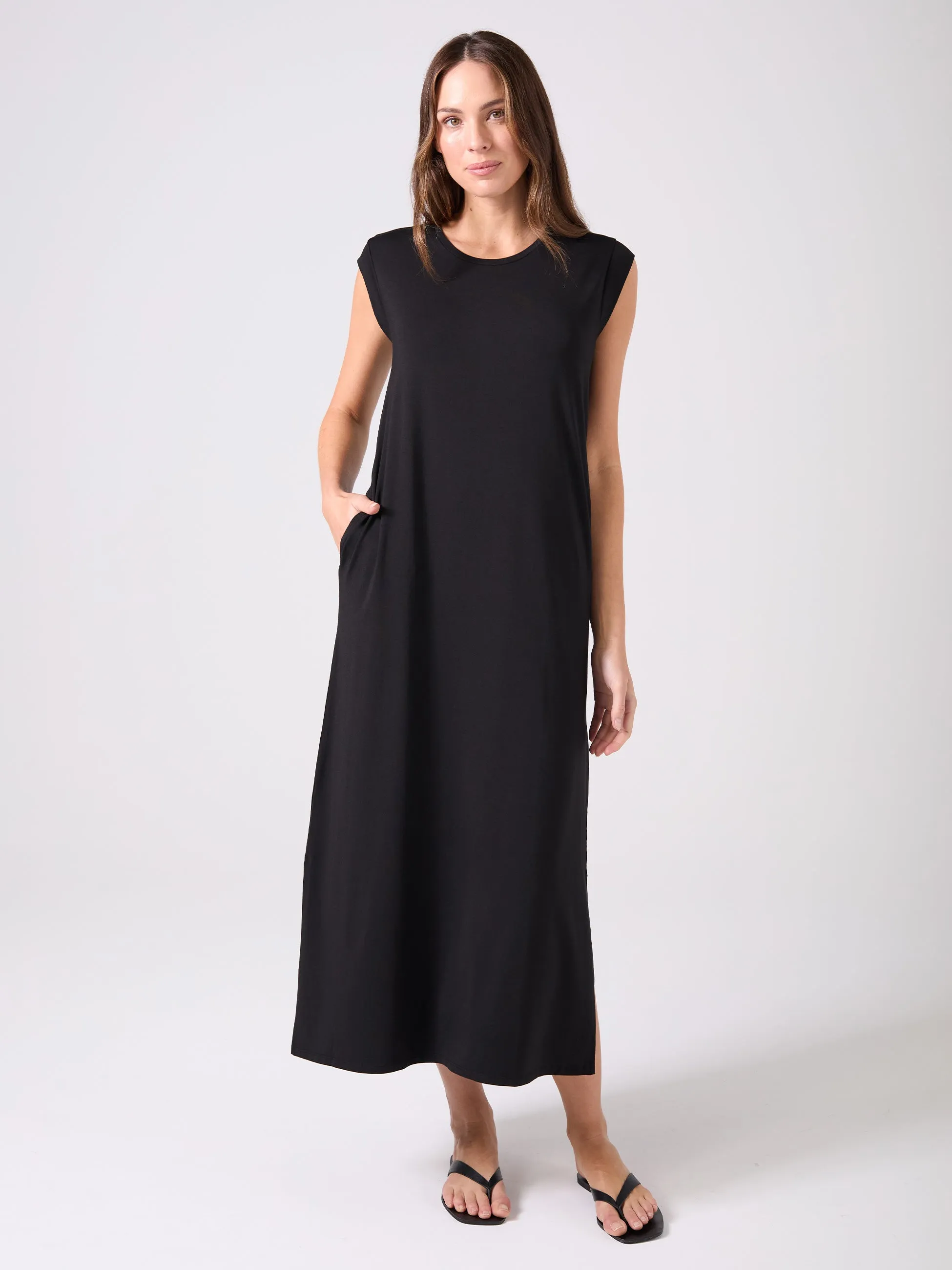 Roxy Maxi Dress - Black sold by Dharma Bums