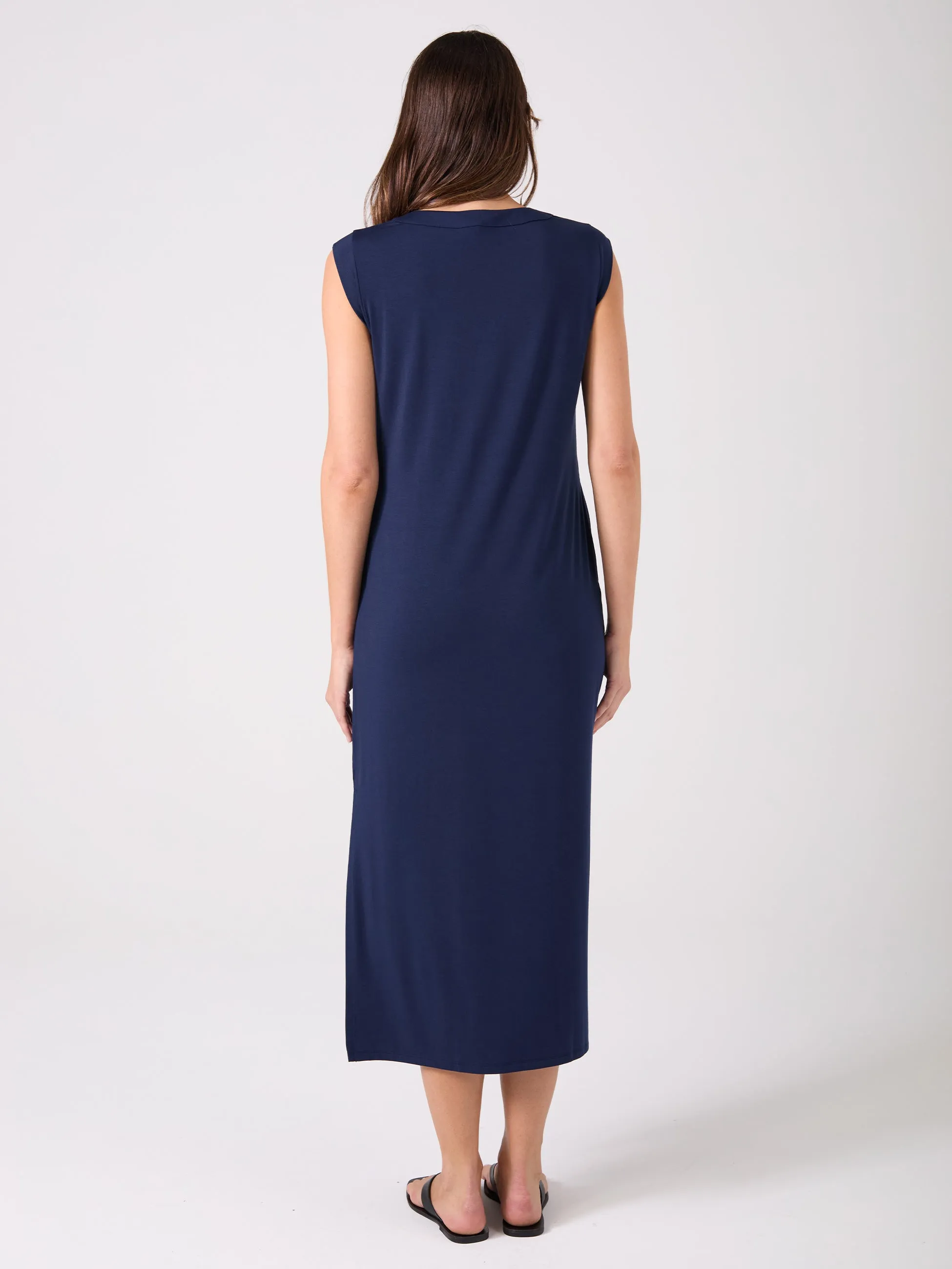 Everly V Neck Maxi Dress - Navy sold by Dharma Bums product image thumbnail 3