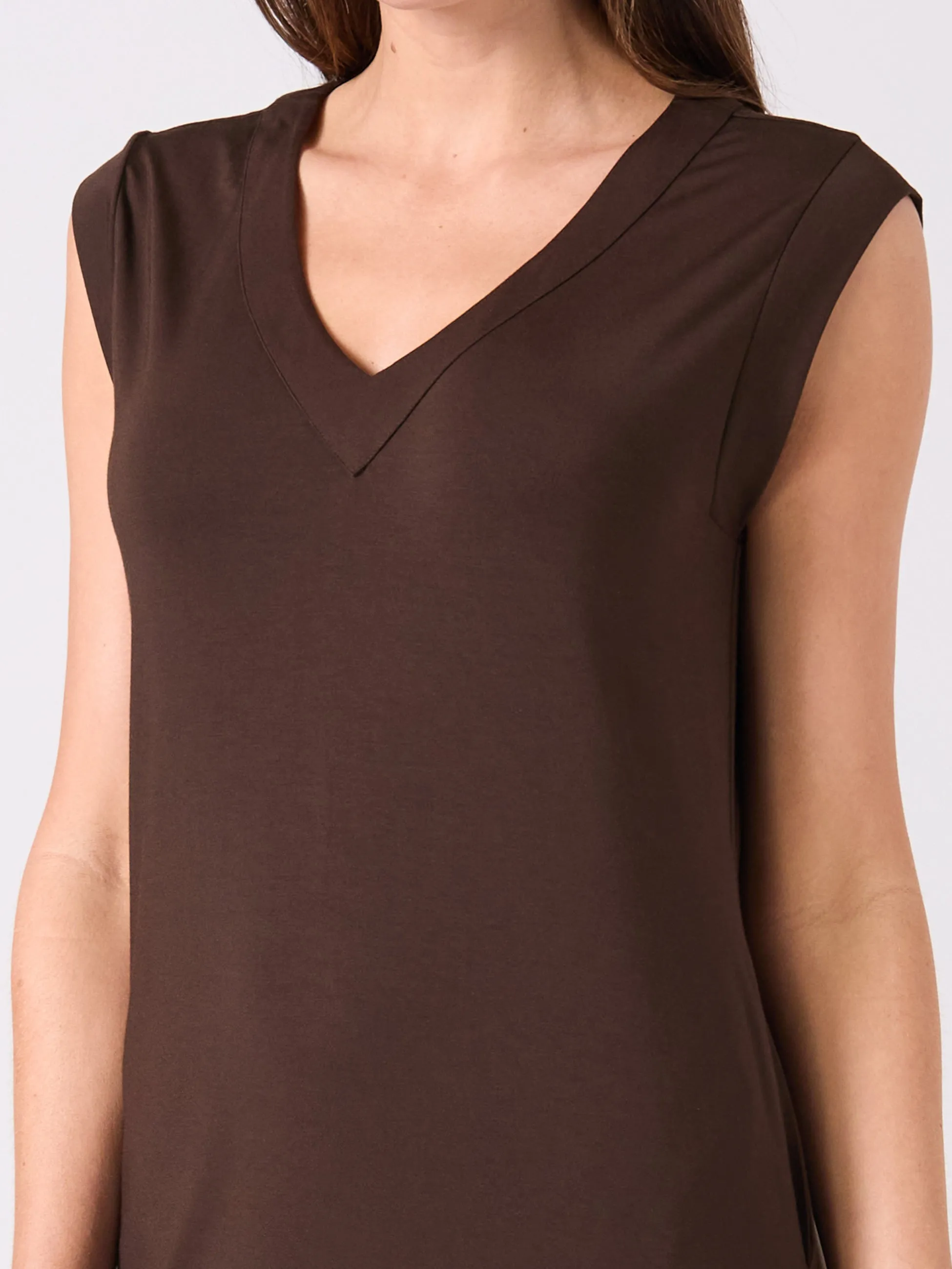 Everly V Neck Maxi Dress - Coffee Bean sold by Dharma Bums product image thumbnail 2