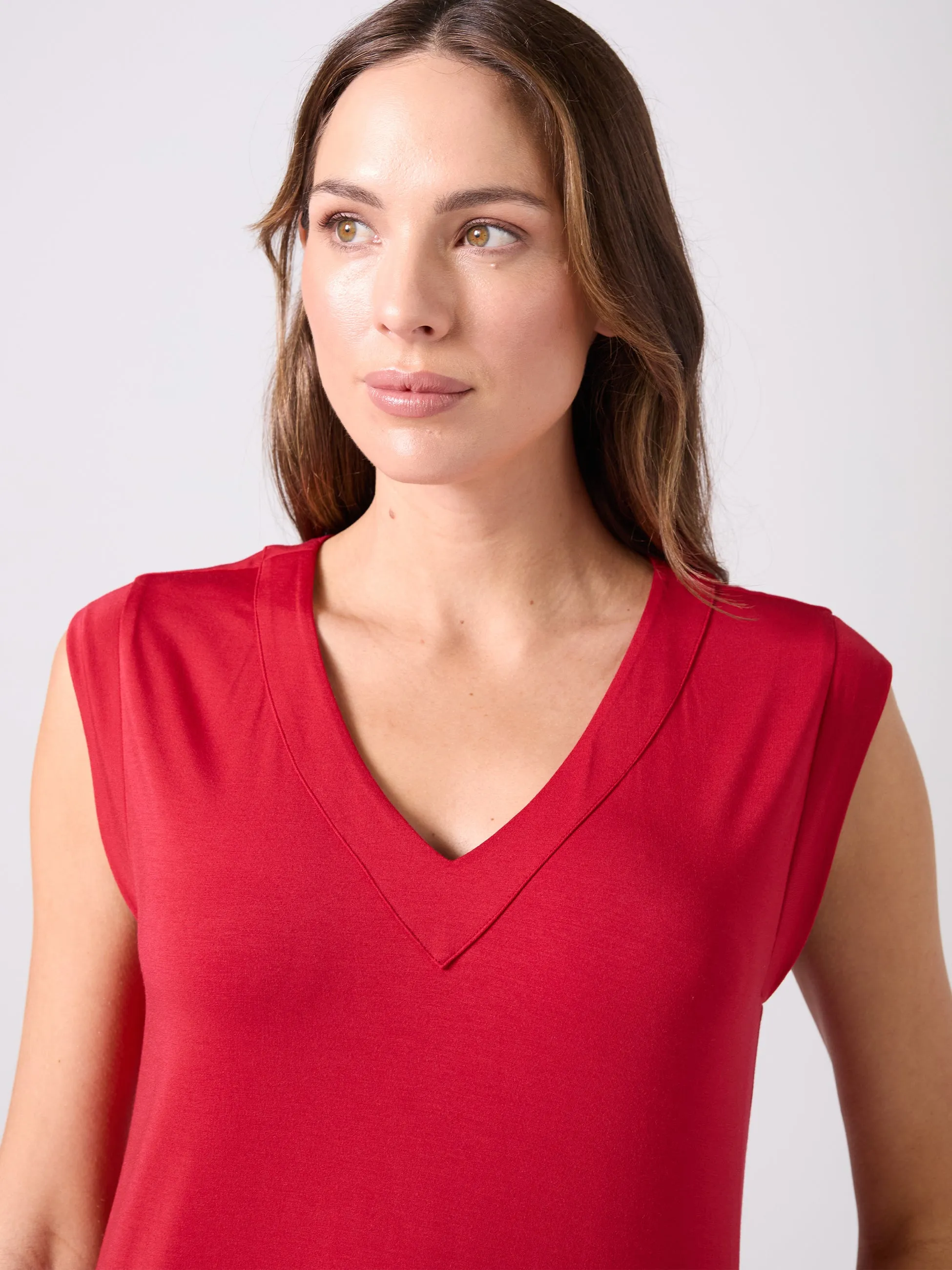 Everly V Neck Maxi Dress - Cherry sold by Dharma Bums product image thumbnail 4